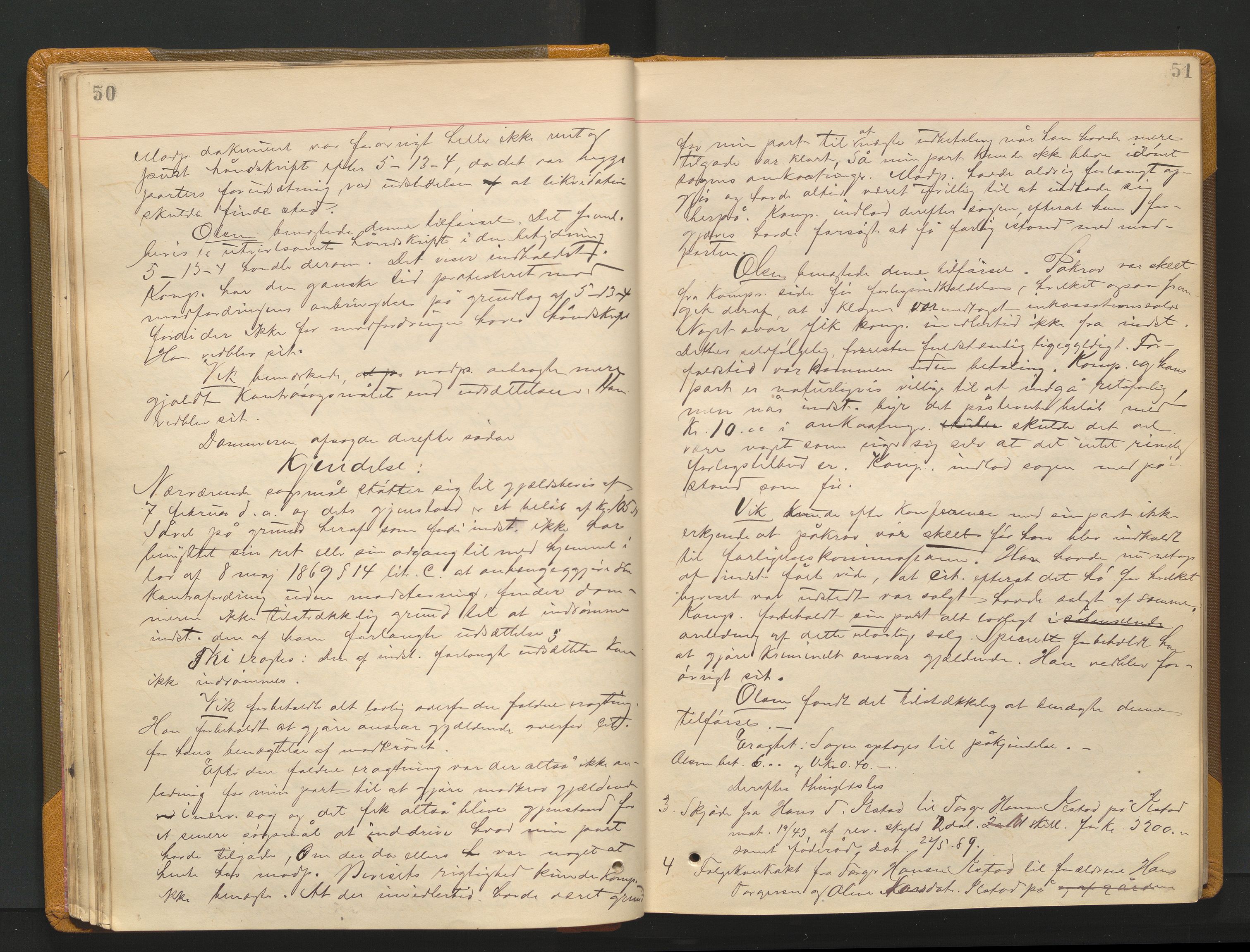 Ryfylke tingrett, AV/SAST-A-100055/001/I/IB/IB0/L0015: Tingbok, Ryfylke, 1889-1891, p. 50-51