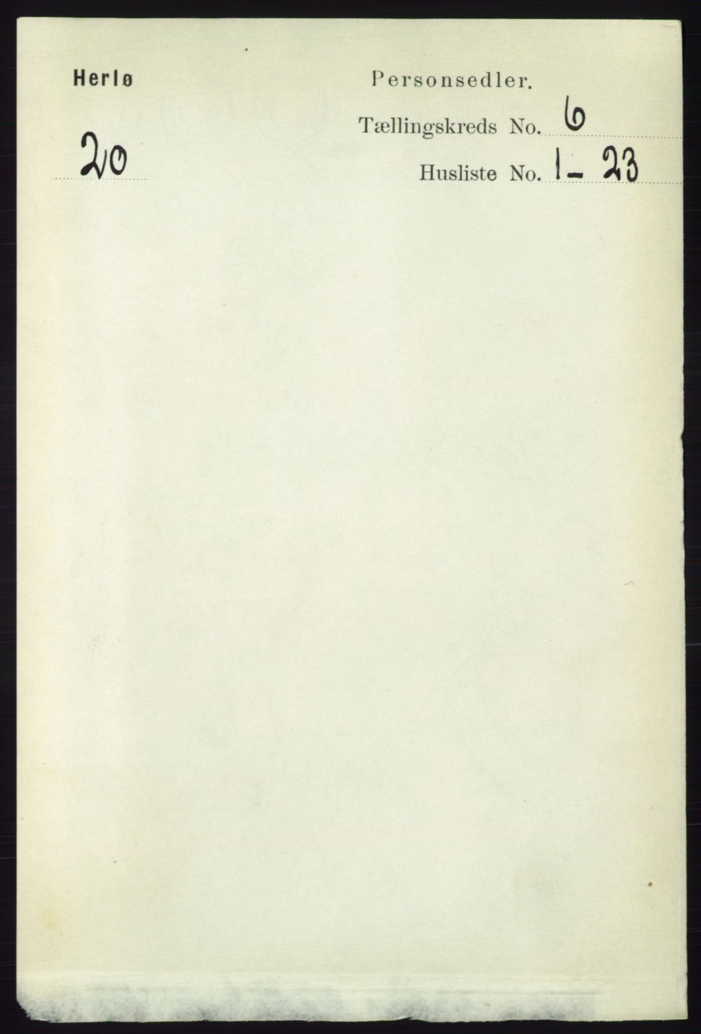 RA, 1891 census for 1258 Herdla, 1891, p. 2620