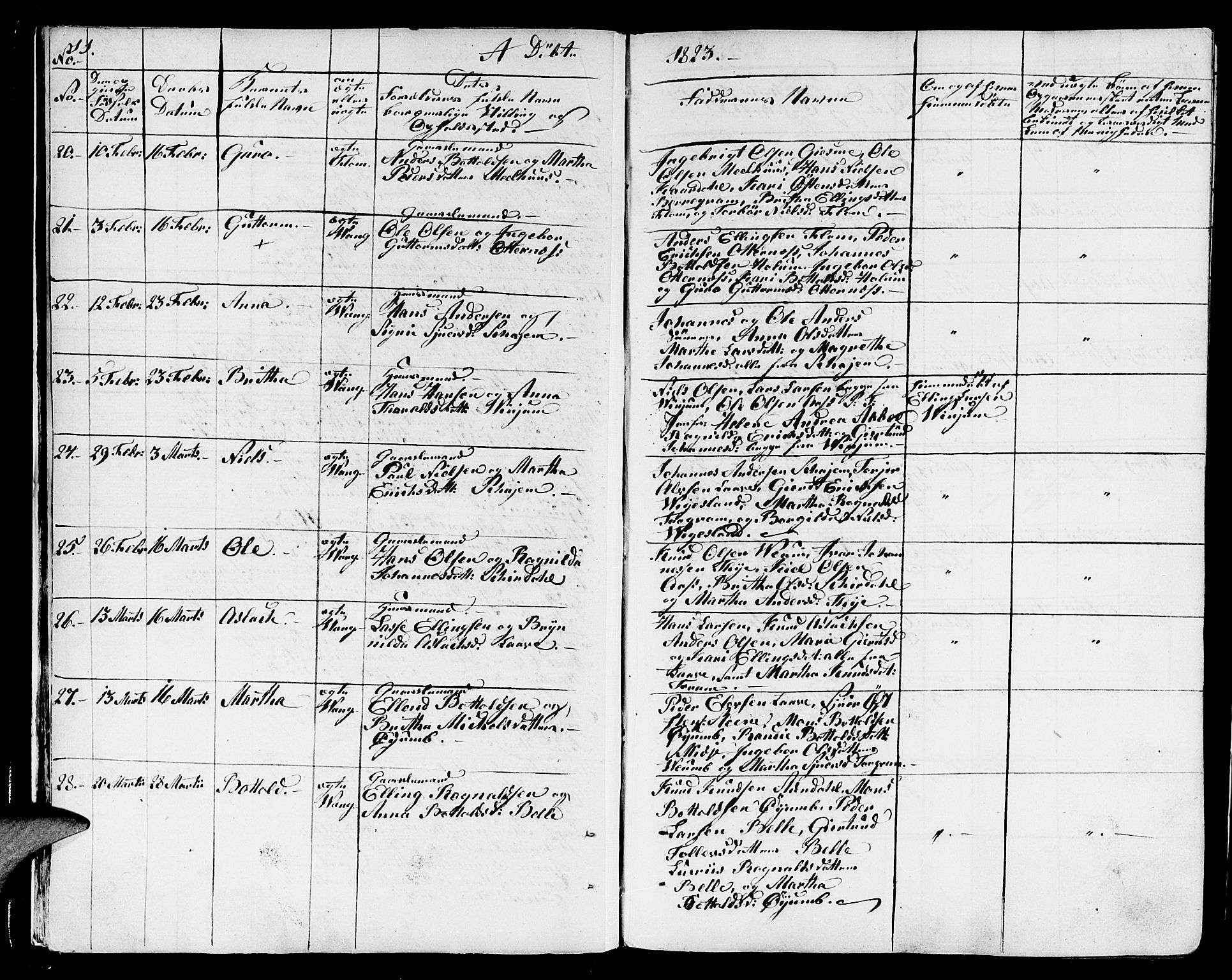 Aurland sokneprestembete, SAB/A-99937/H/Ha/Haa/L0006: Parish register (official) no. A 6, 1821-1859, p. 11