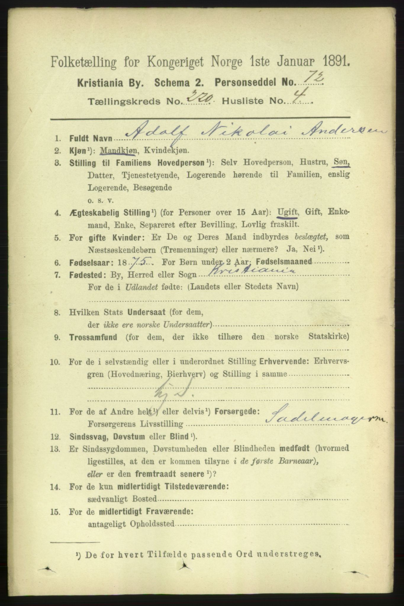 RA, 1891 census for 0301 Kristiania, 1891, p. 130786