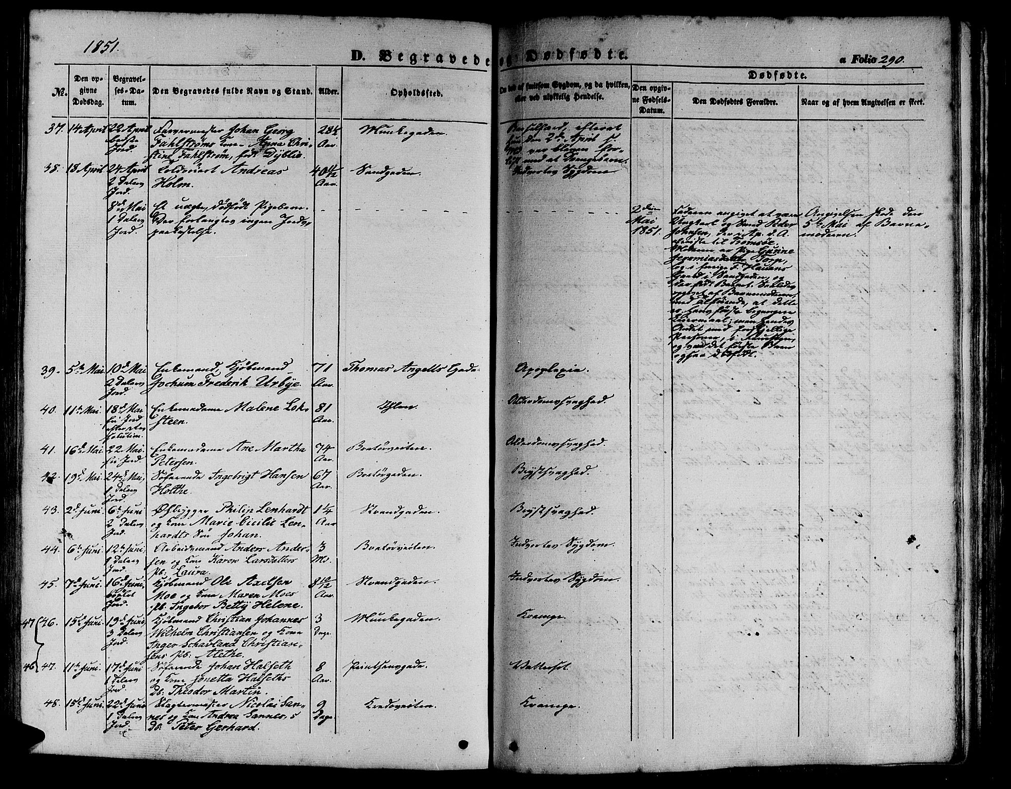 Ministerialprotokoller, klokkerbøker og fødselsregistre - Sør-Trøndelag, AV/SAT-A-1456/602/L0137: Parish register (copy) no. 602C05, 1846-1856, p. 290