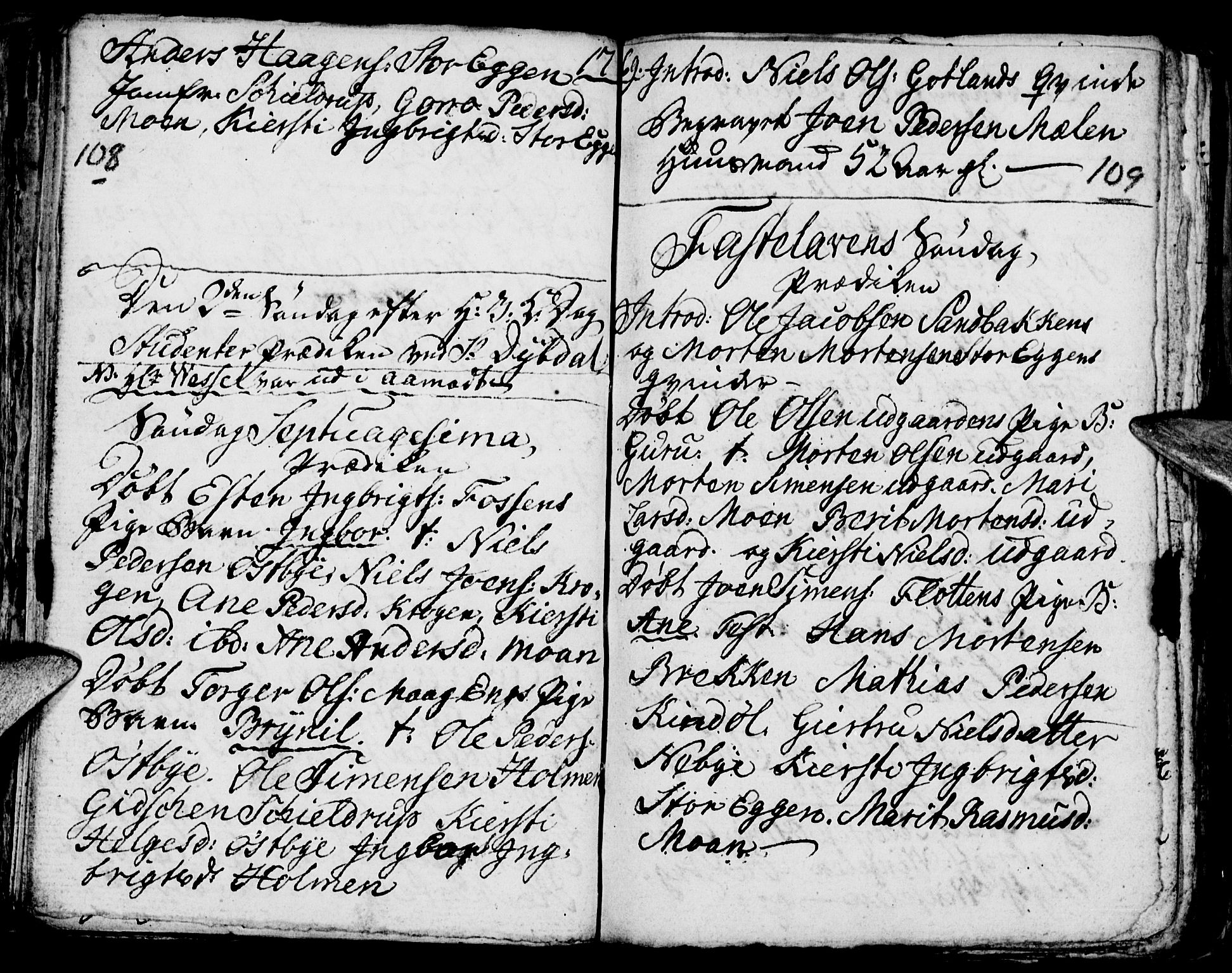 Tynset prestekontor, SAH/PREST-058/H/Ha/Haa/L0006: Parish register (official) no. 6, 1763-1779, p. 108-109