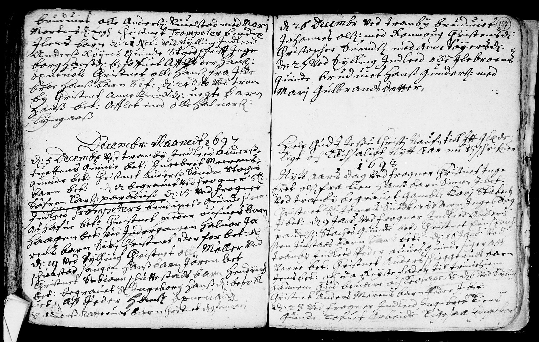 Lier kirkebøker, SAKO/A-230/F/Fa/L0001: Parish register (official) no. I 1, 1672-1701, p. 157