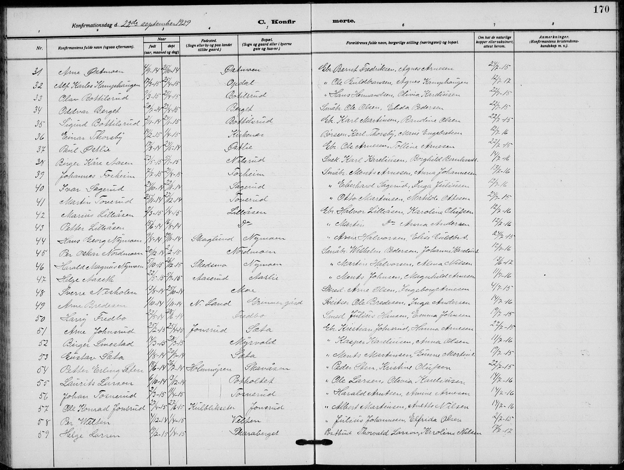 Grue prestekontor, AV/SAH-PREST-036/H/Ha/Hab/L0008: Parish register (copy) no. 8, 1921-1934, p. 170