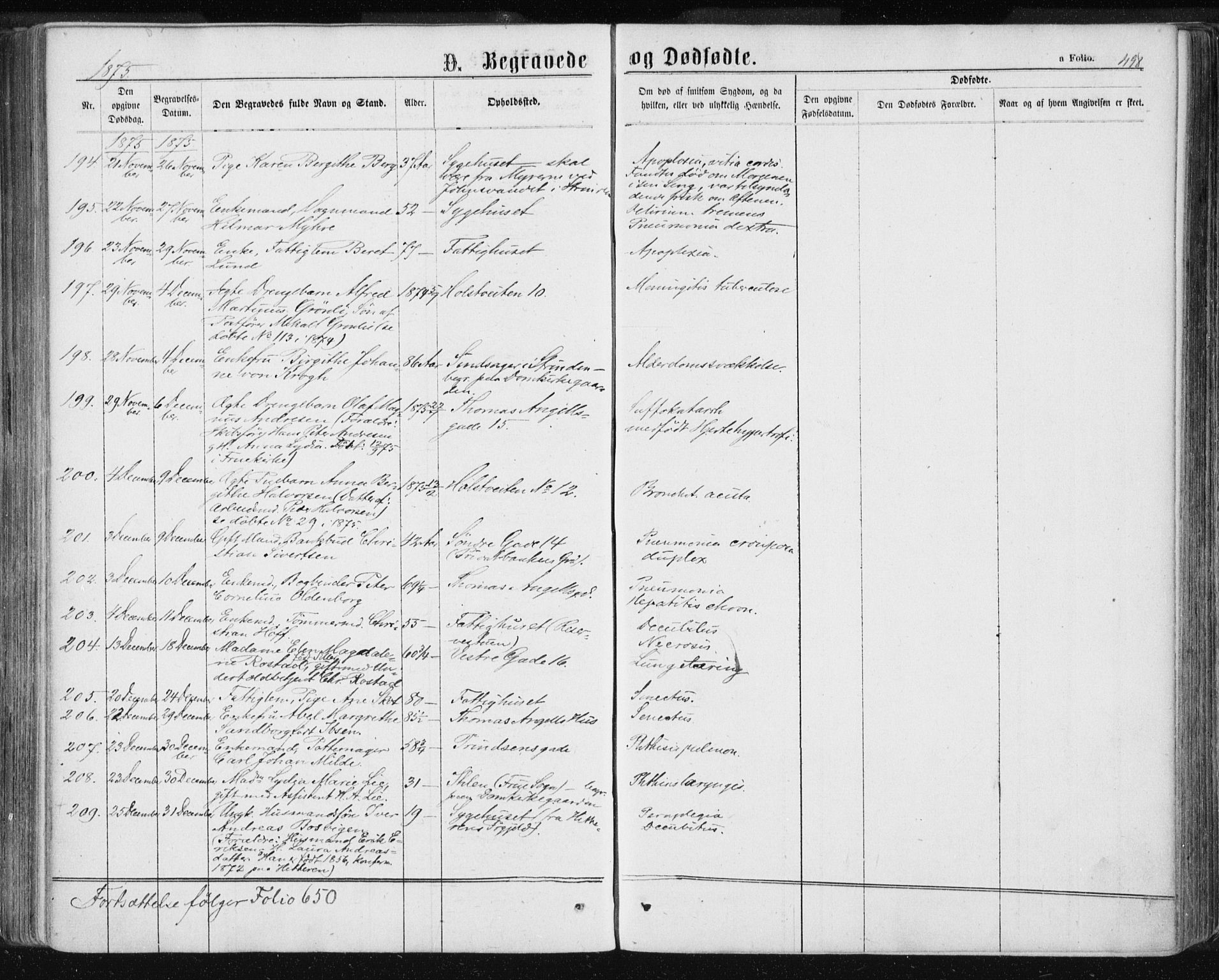 Ministerialprotokoller, klokkerbøker og fødselsregistre - Sør-Trøndelag, AV/SAT-A-1456/601/L0055: Parish register (official) no. 601A23, 1866-1877, p. 498