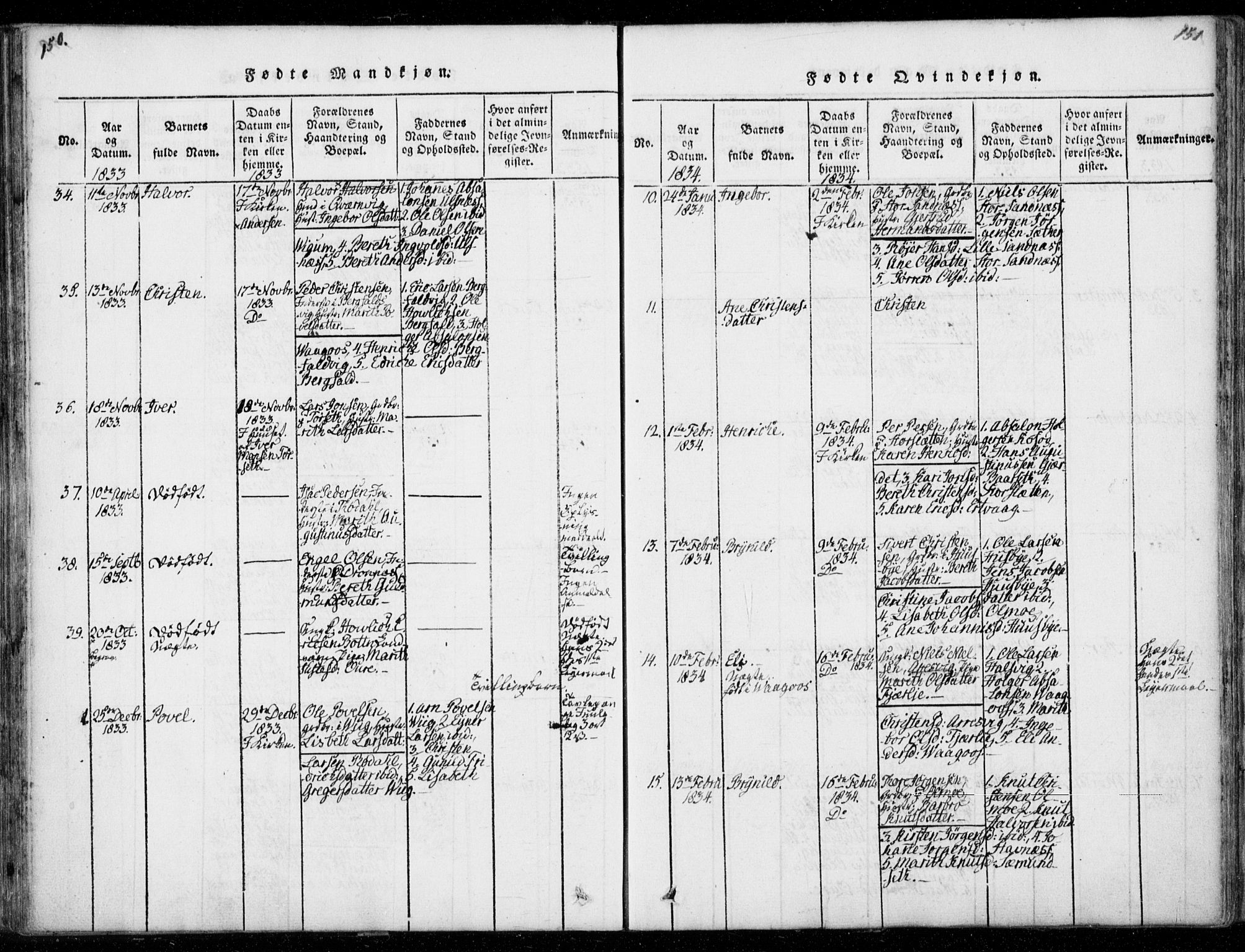 Ministerialprotokoller, klokkerbøker og fødselsregistre - Møre og Romsdal, SAT/A-1454/578/L0903: Parish register (official) no. 578A02, 1819-1838, p. 150-151