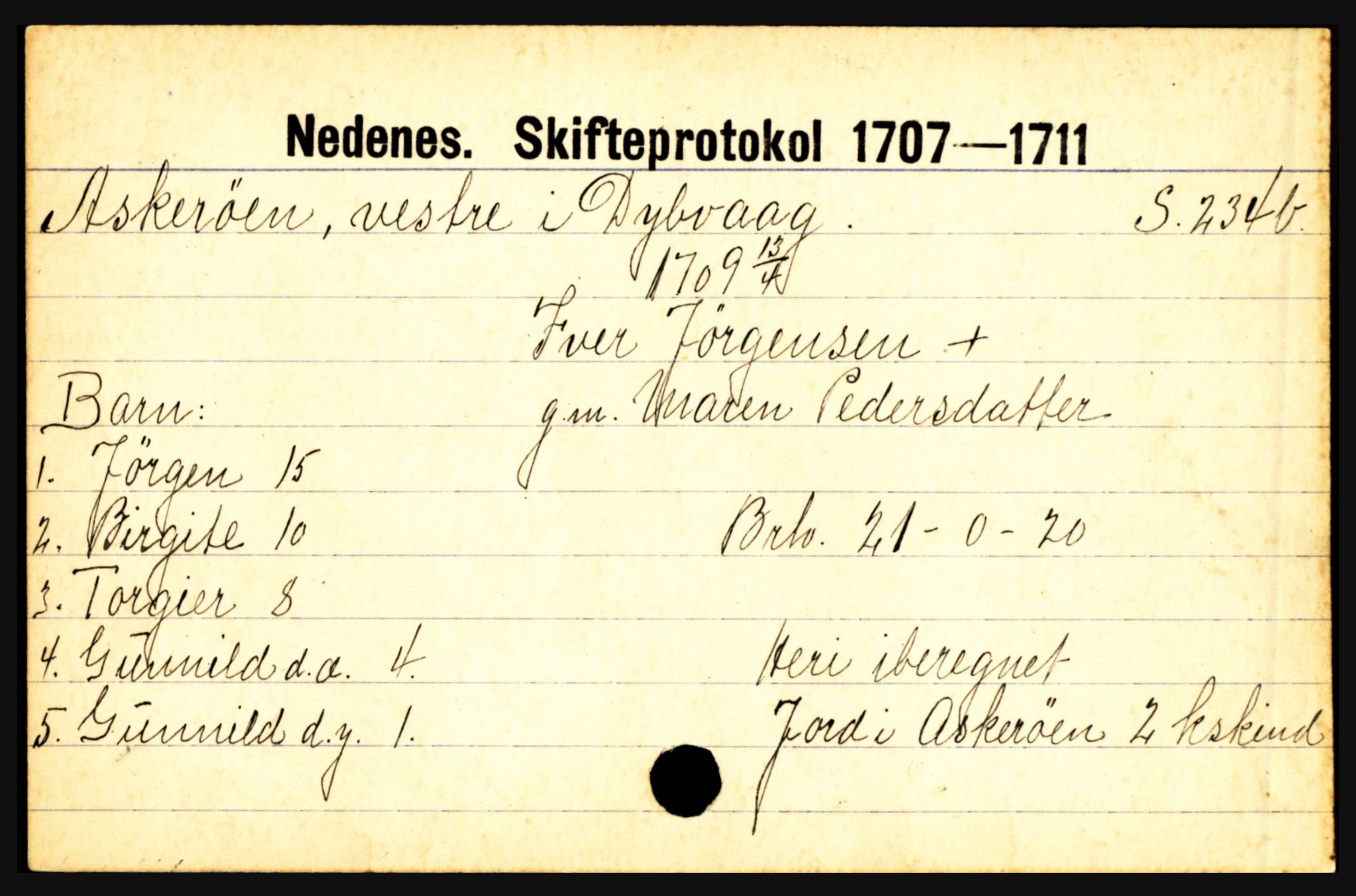 Nedenes sorenskriveri før 1824, AV/SAK-1221-0007/H, p. 983