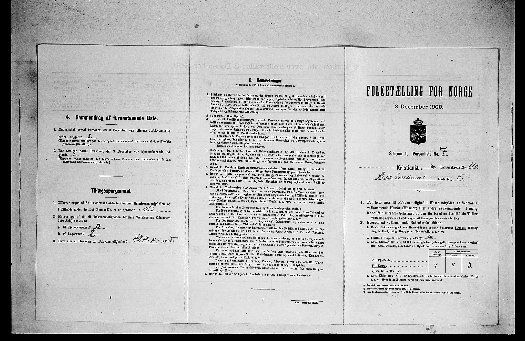 SAO, 1900 census for Kristiania, 1900, p. 15663