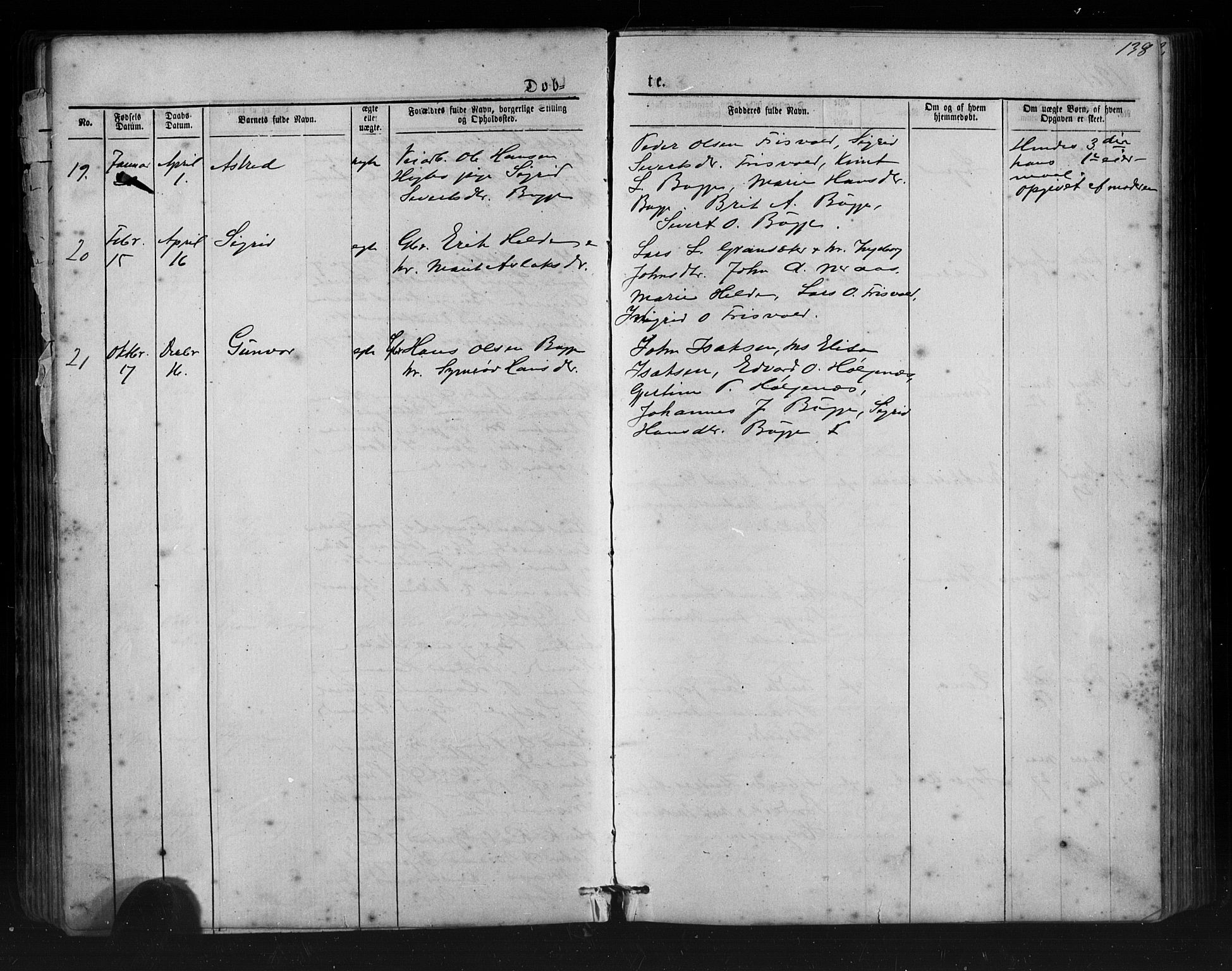 Ministerialprotokoller, klokkerbøker og fødselsregistre - Møre og Romsdal, SAT/A-1454/552/L0638: Parish register (copy) no. 552C01, 1867-1902, p. 138
