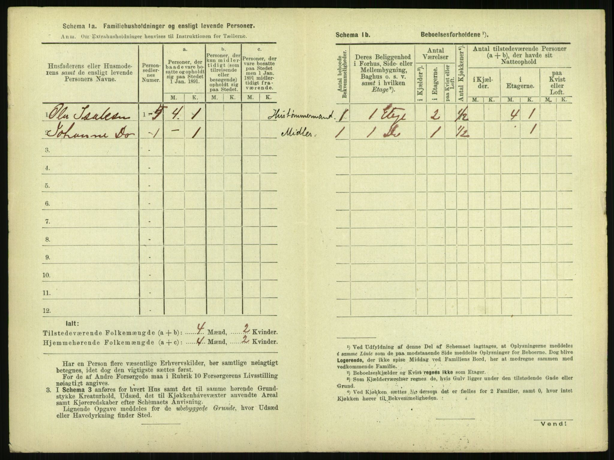 RA, 1891 census for 0806 Skien, 1891, p. 1207