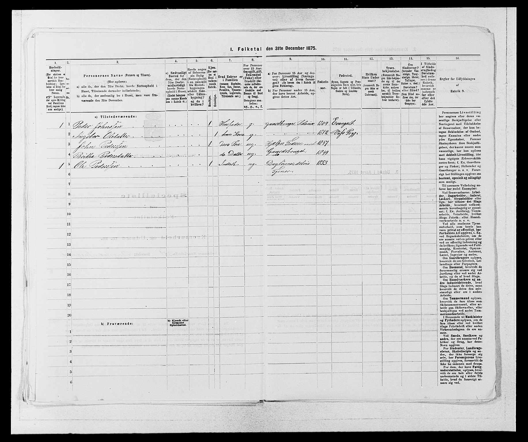 SAB, 1875 census for 1235P Voss, 1875, p. 1867