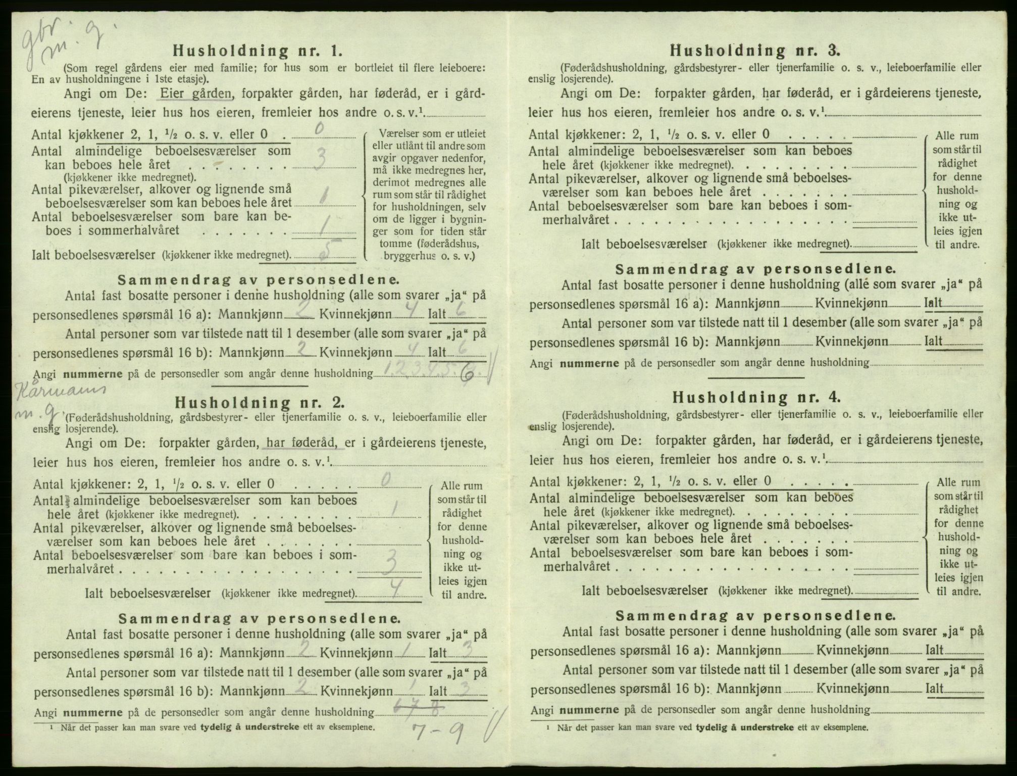 SAB, 1920 census for Ullensvang, 1920, p. 773