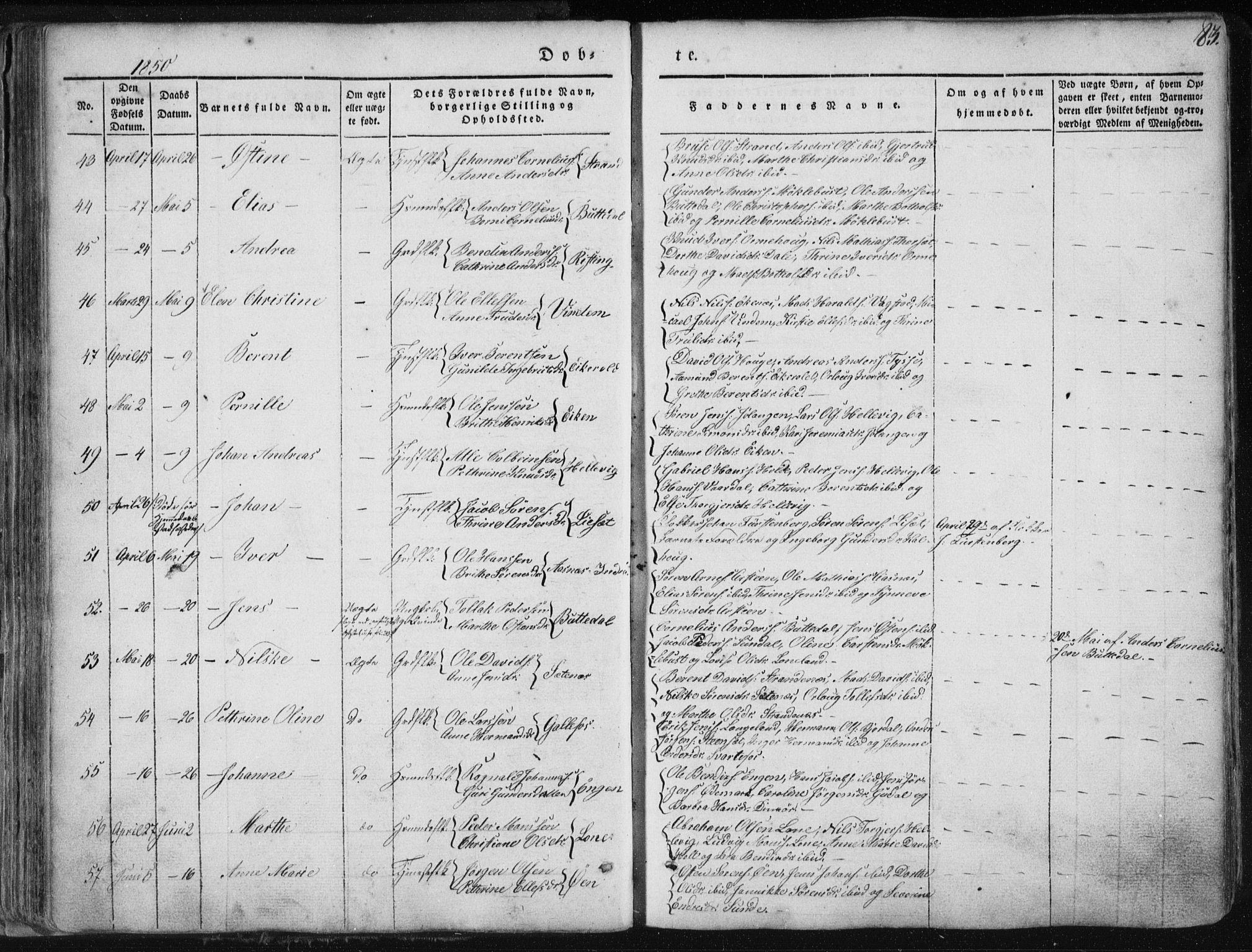 Fjaler sokneprestembete, SAB/A-79801/H/Haa/Haaa/L0006: Parish register (official) no. A 6, 1835-1884, p. 83