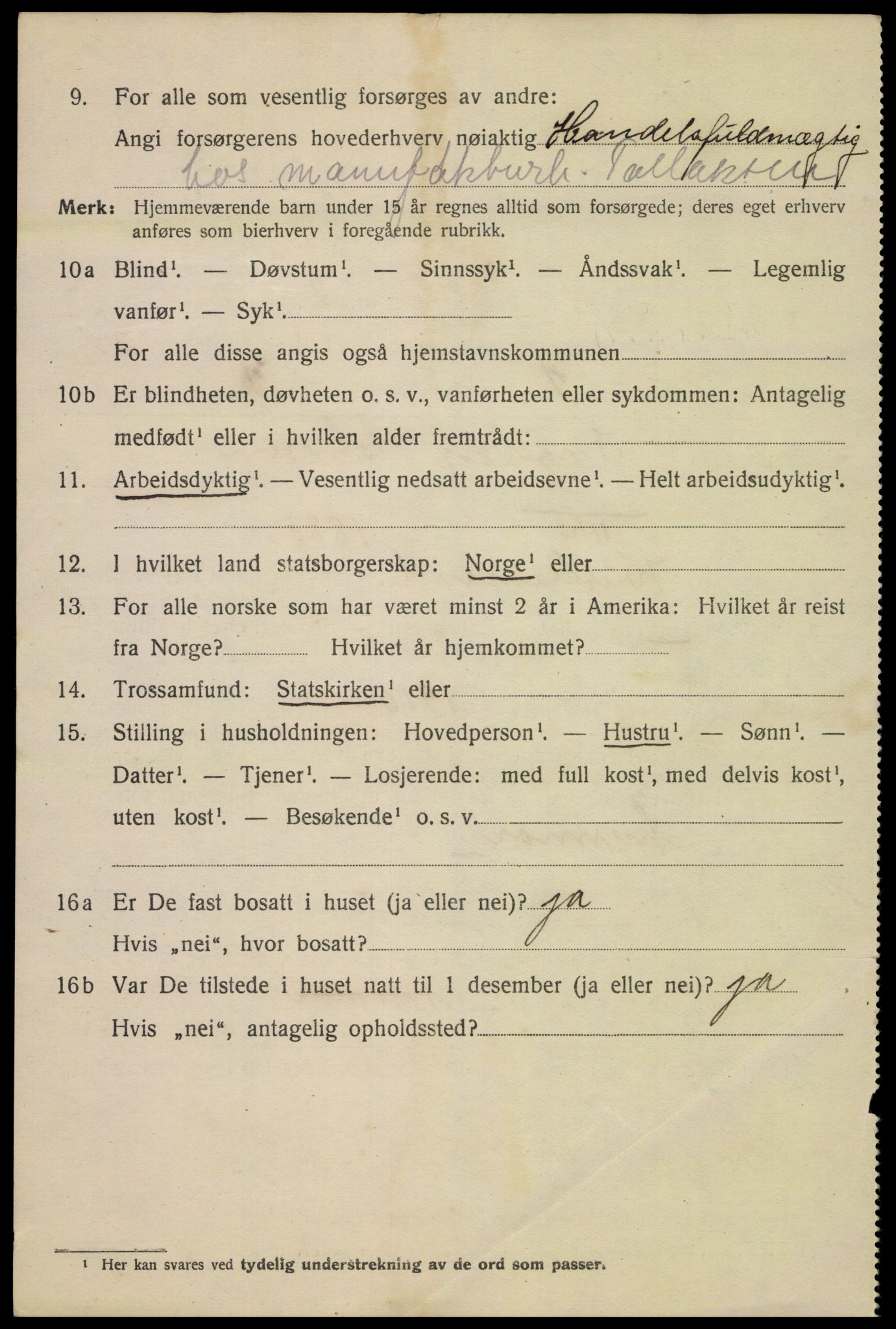 SAK, 1920 census for Kristiansand, 1920, p. 36984