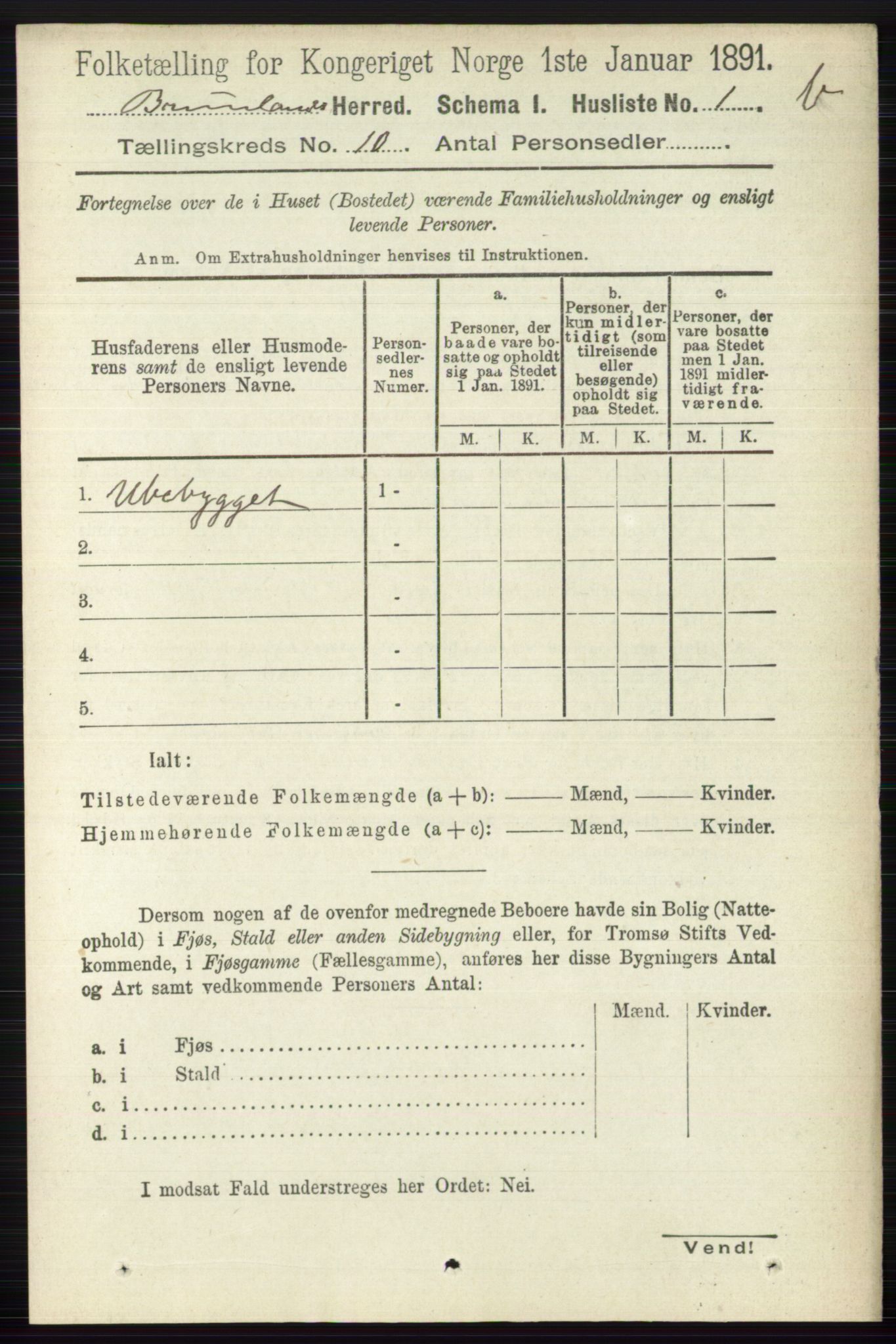 RA, 1891 census for 0726 Brunlanes, 1891, p. 4671