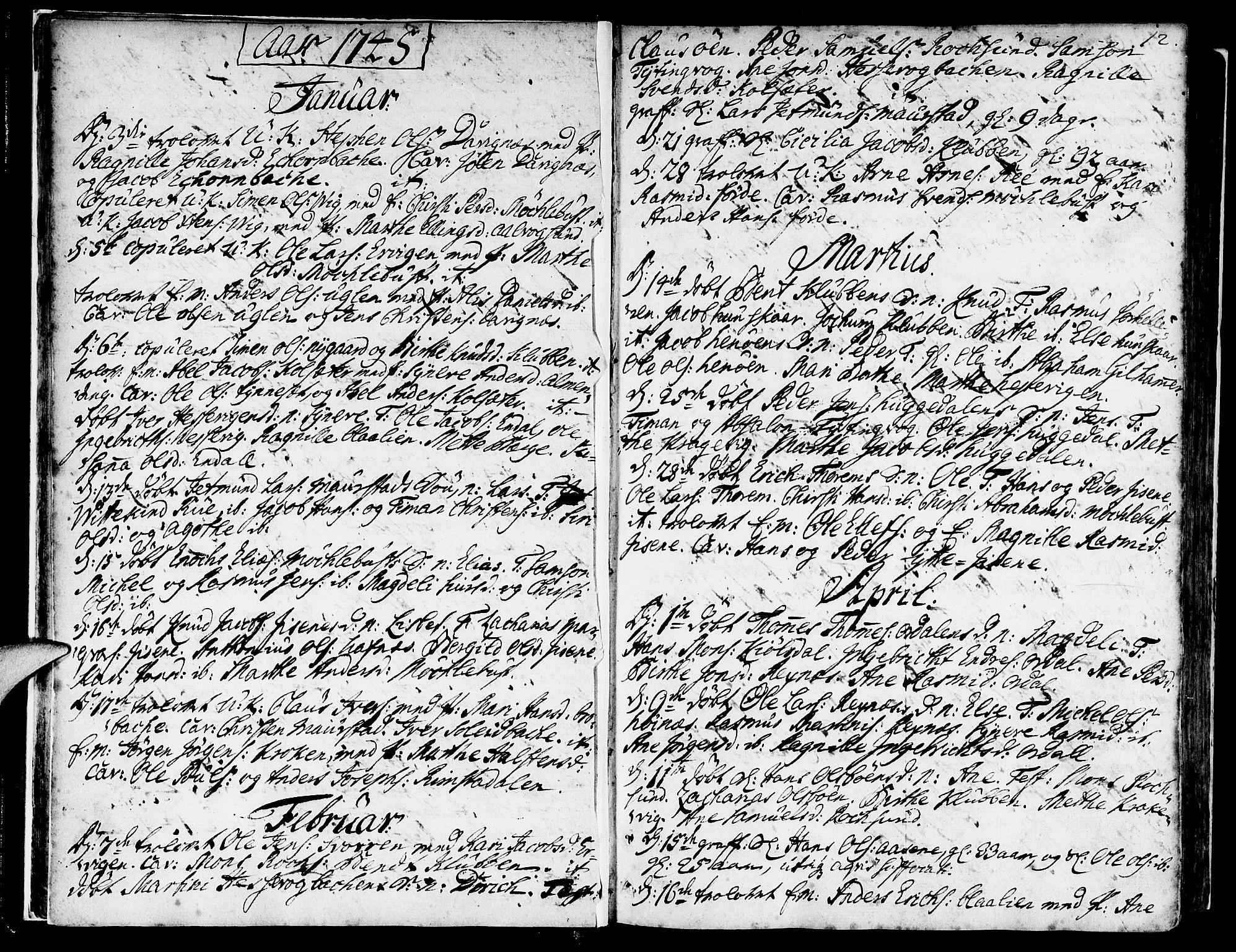 Davik sokneprestembete, SAB/A-79701/H/Haa/Haaa/L0002: Parish register (official) no. A 2, 1742-1816, p. 12