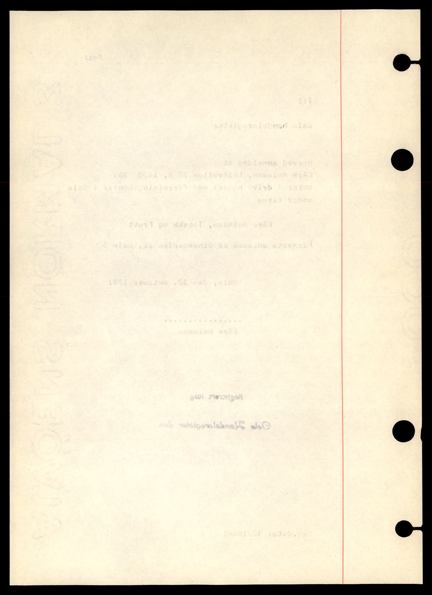 Oslo byfogd, Handelsregisteret, AV/SAT-A-10867/G/Gb/Gba/L0022: Enkeltmannsforetak, Ka-Kjek, 1944-1990