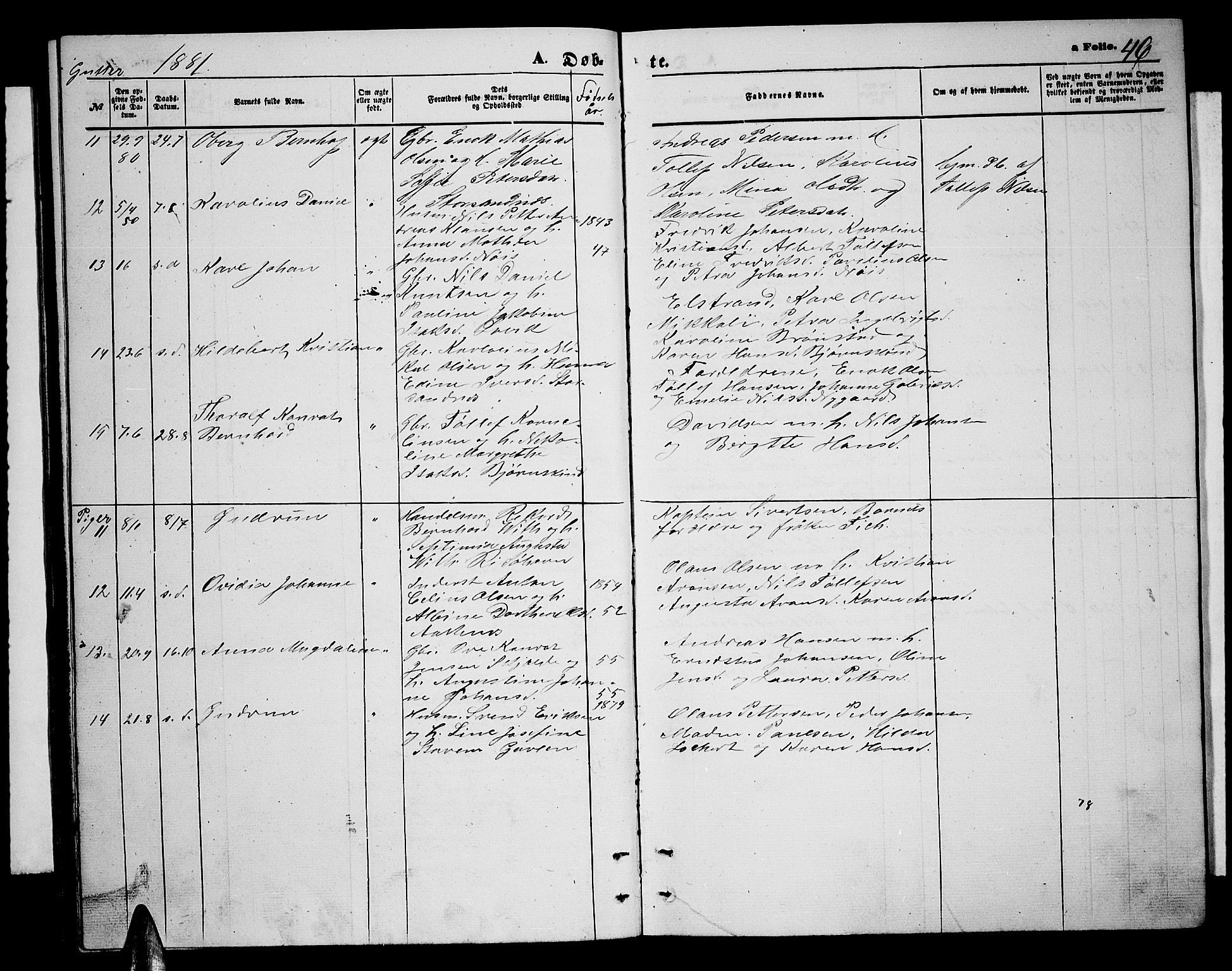 Ministerialprotokoller, klokkerbøker og fødselsregistre - Nordland, AV/SAT-A-1459/898/L1426: Parish register (copy) no. 898C01, 1869-1886, p. 46