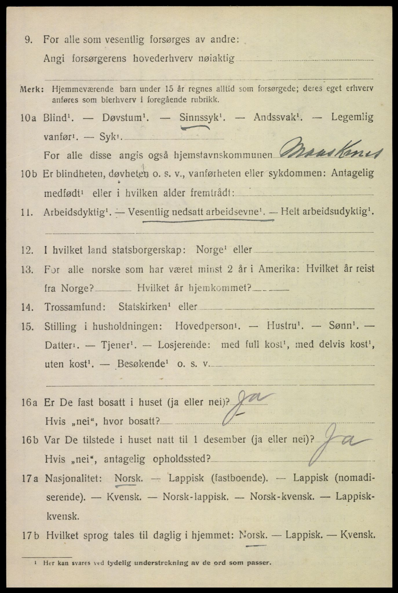 SAT, 1920 census for Bodin, 1920, p. 3963