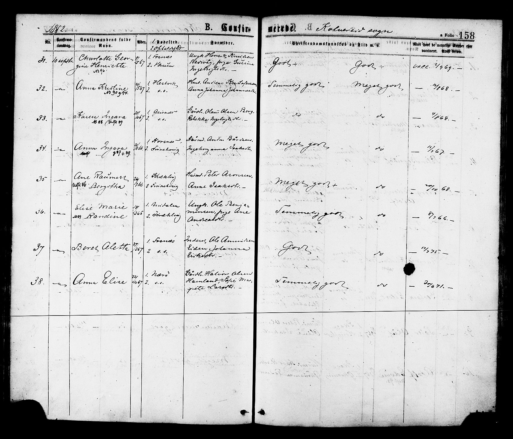 Ministerialprotokoller, klokkerbøker og fødselsregistre - Nord-Trøndelag, SAT/A-1458/780/L0642: Parish register (official) no. 780A07 /1, 1874-1885, p. 158