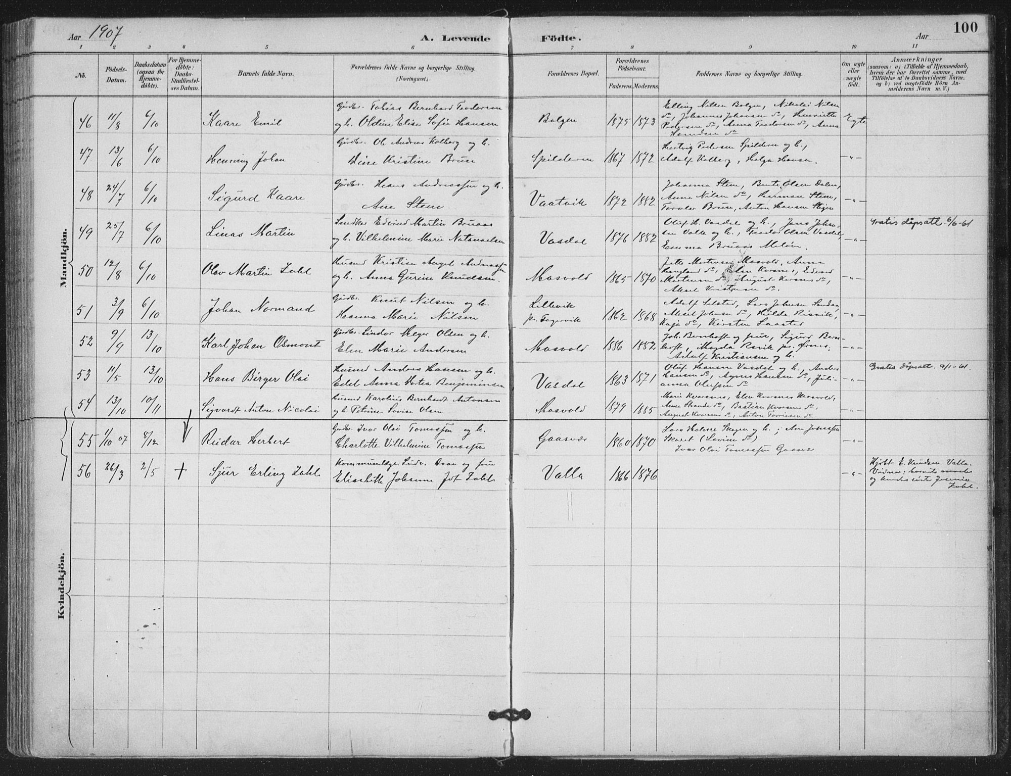 Ministerialprotokoller, klokkerbøker og fødselsregistre - Nordland, SAT/A-1459/843/L0628: Parish register (official) no. 843A03, 1889-1907, p. 100
