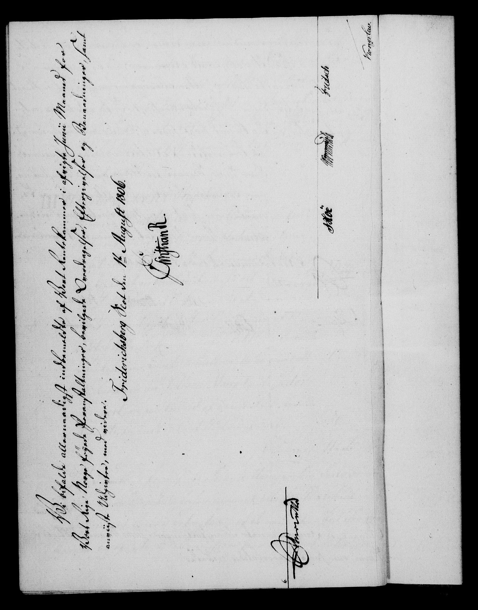 Rentekammeret, Kammerkanselliet, RA/EA-3111/G/Gf/Gfa/L0088: Norsk relasjons- og resolusjonsprotokoll (merket RK 52.88), 1806, p. 585