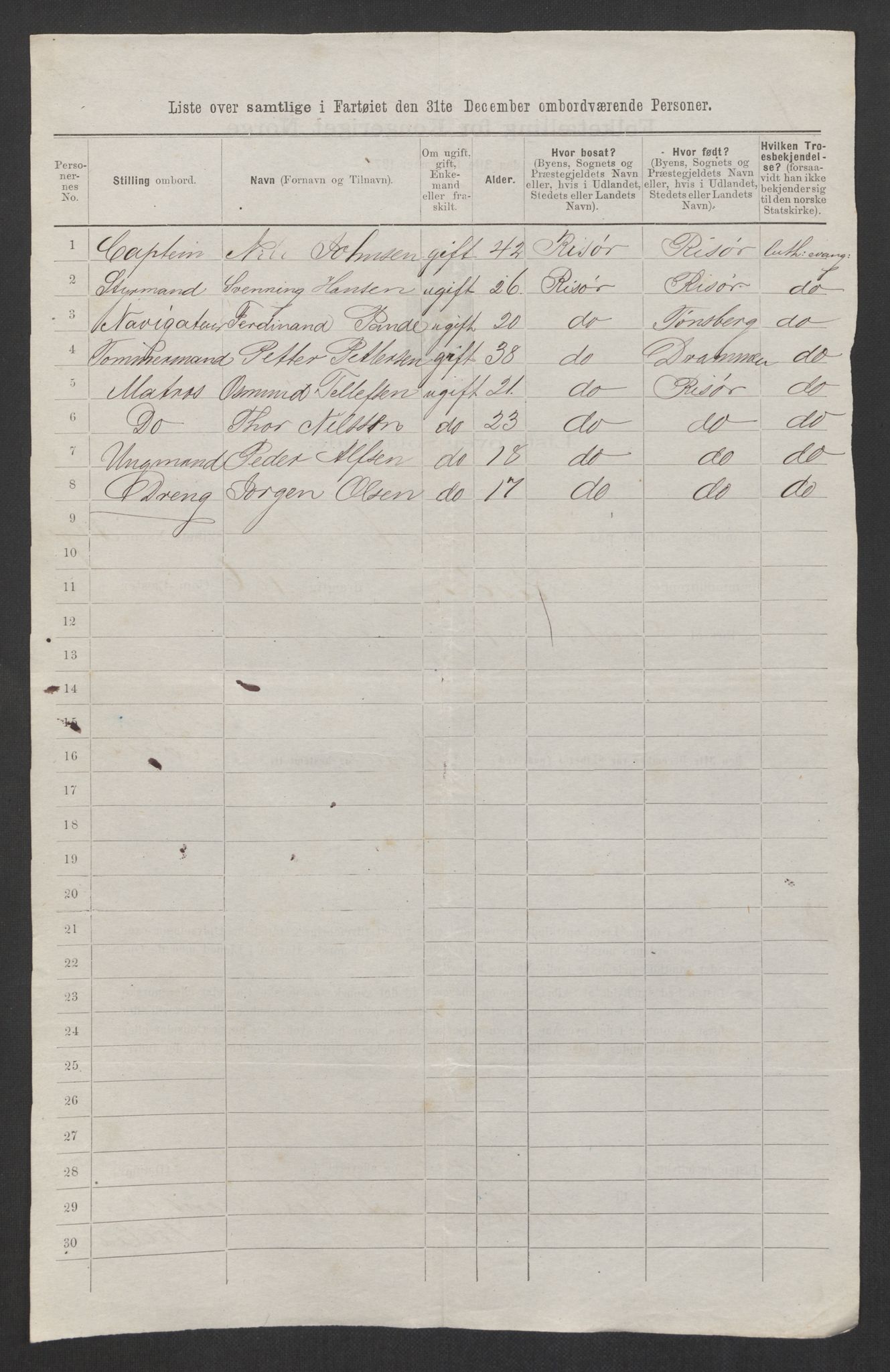 RA, 1875 census, lists of crew on ships: Ships in ports abroad, 1875, p. 892