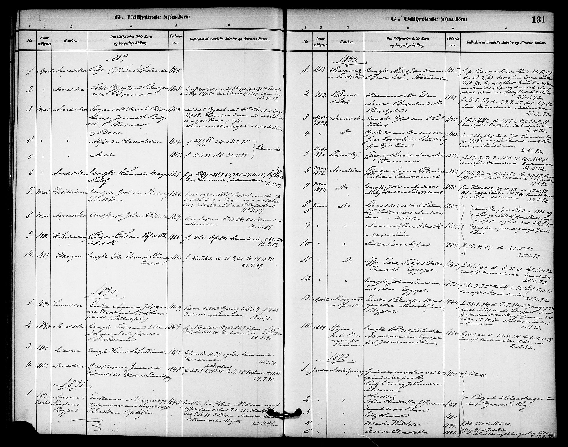 Ministerialprotokoller, klokkerbøker og fødselsregistre - Nord-Trøndelag, SAT/A-1458/740/L0378: Parish register (official) no. 740A01, 1881-1895, p. 131