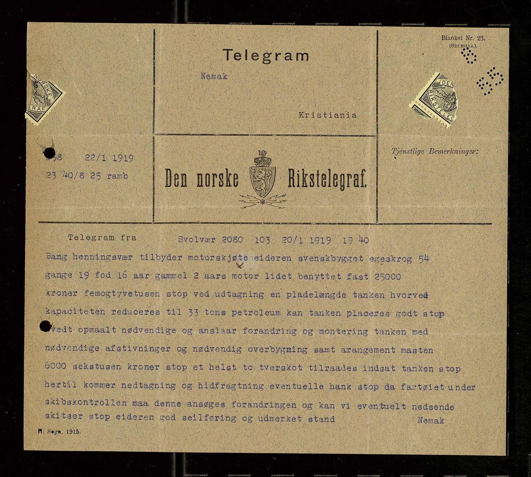 Pa 1521 - A/S Norske Shell, AV/SAST-A-101915/E/Ea/Eaa/L0007: Sjefskorrespondanse, 1919, p. 544