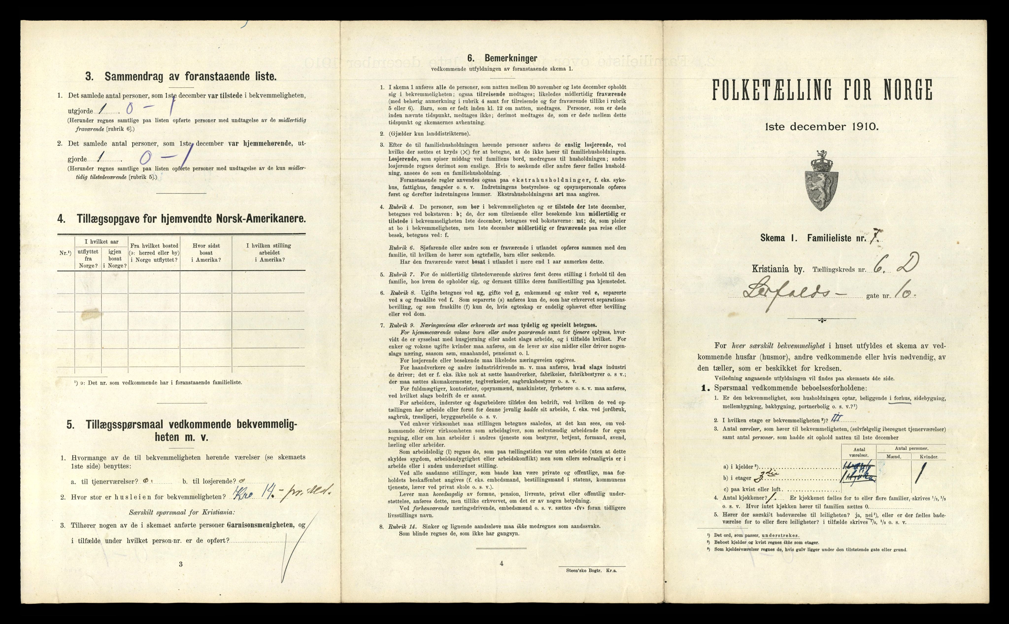 RA, 1910 census for Kristiania, 1910, p. 55775