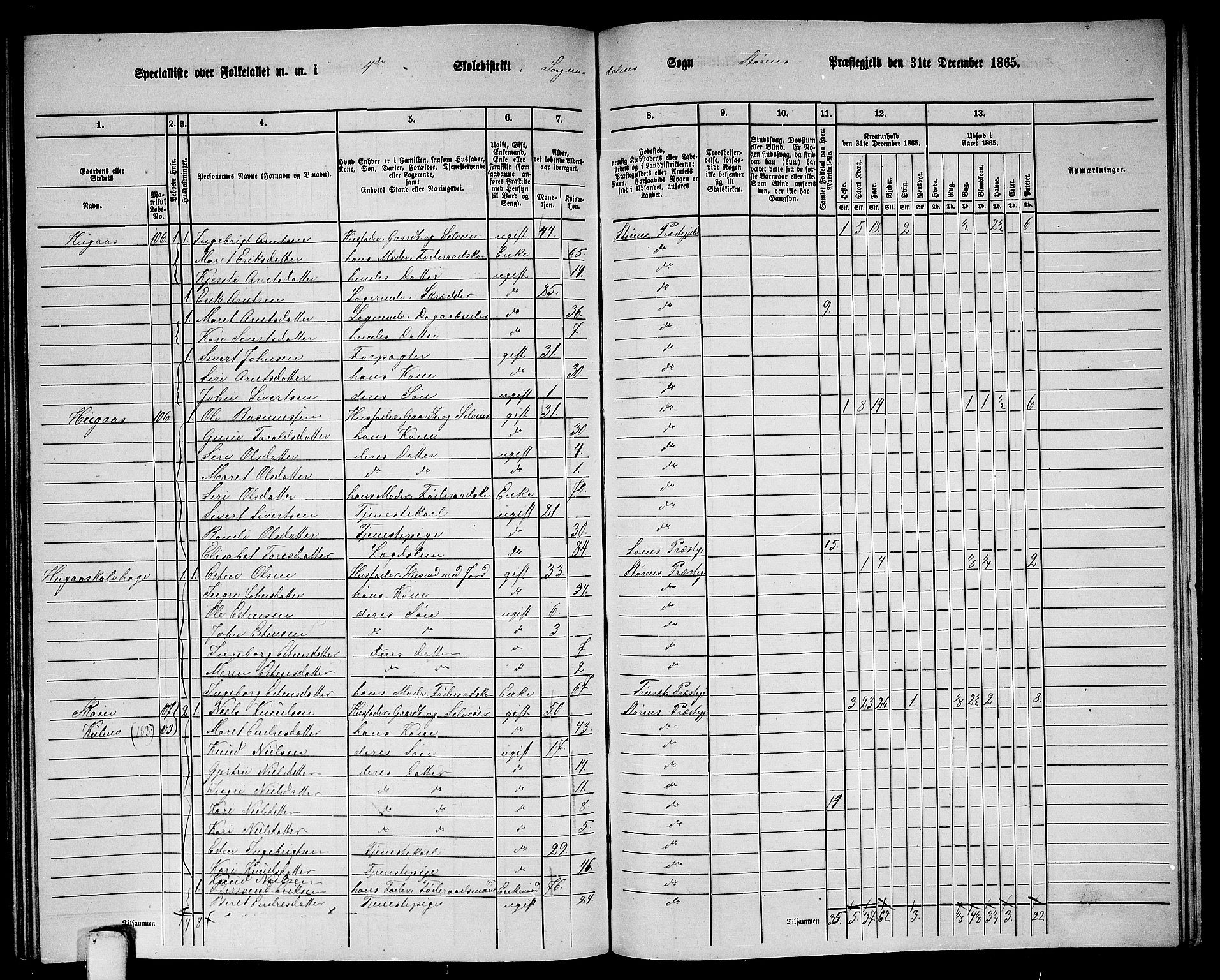 RA, 1865 census for Støren, 1865, p. 273