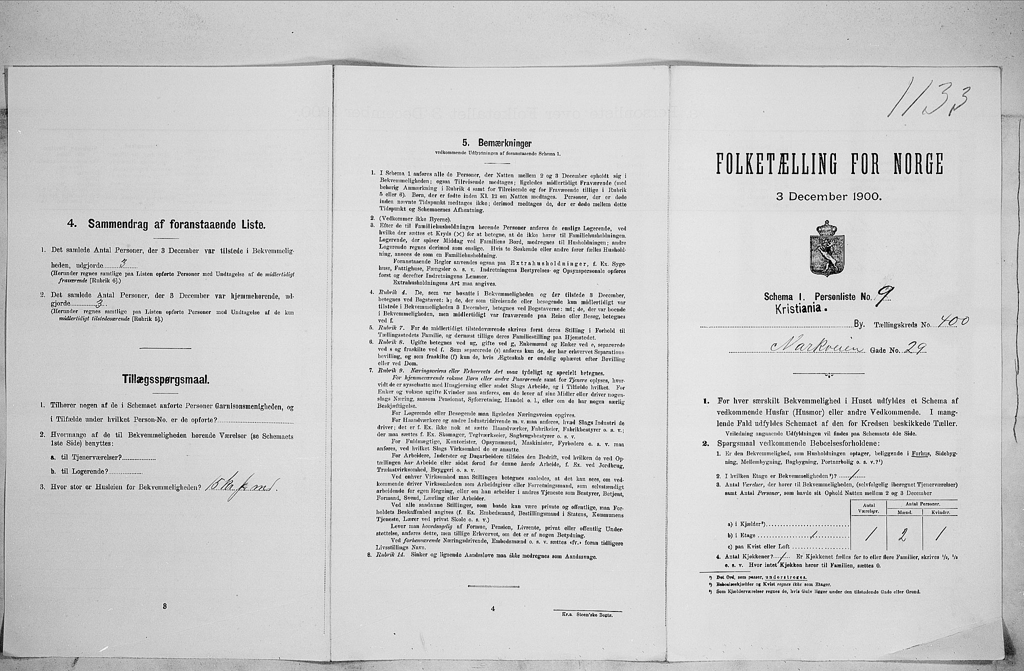 SAO, 1900 census for Kristiania, 1900, p. 58037