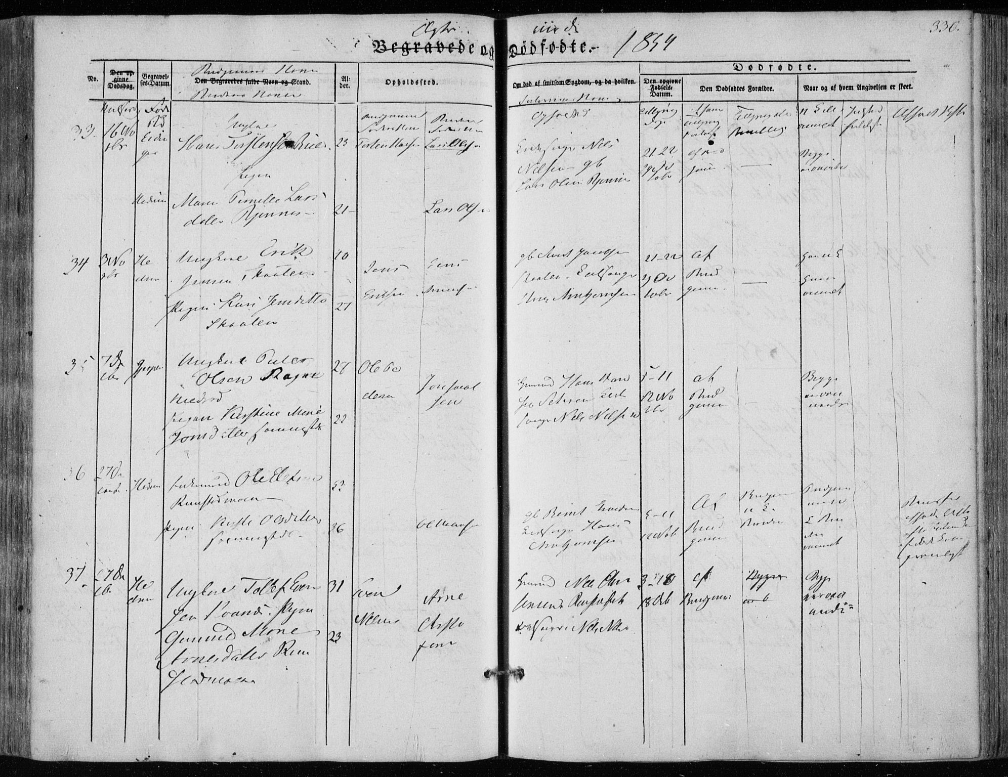 Hedrum kirkebøker, AV/SAKO-A-344/F/Fa/L0006: Parish register (official) no. I 6, 1849-1857, p. 330