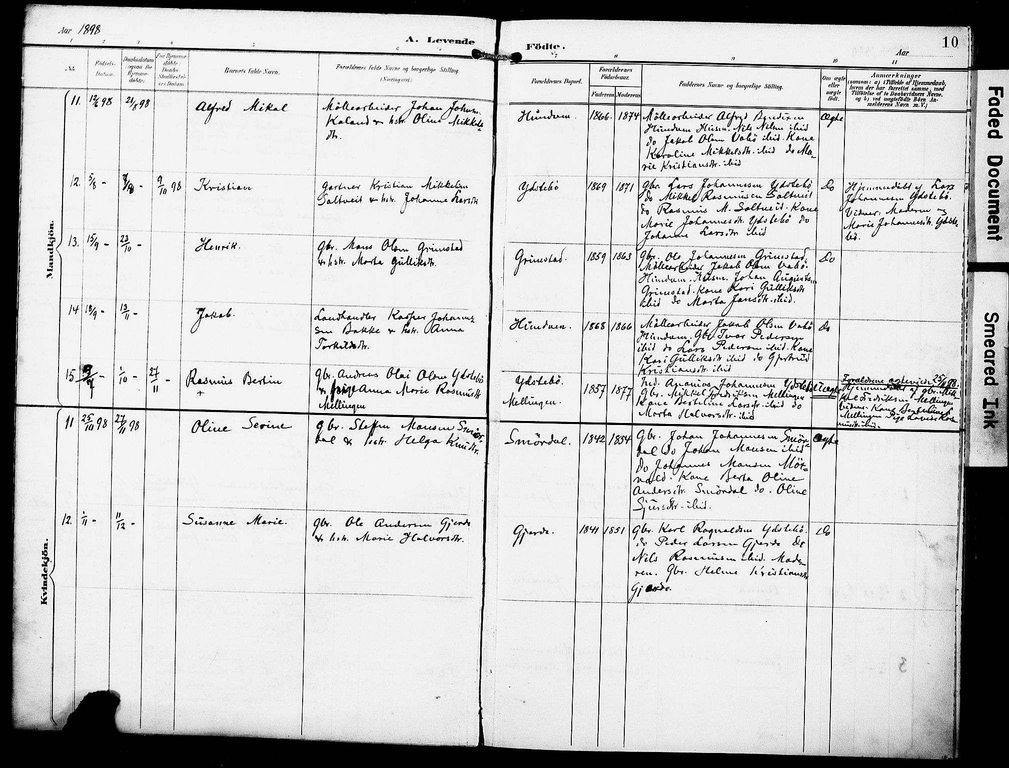 Lindås Sokneprestembete, AV/SAB-A-76701/H/Haa/Haae/L0002: Parish register (official) no. E 2, 1897-1912, p. 10