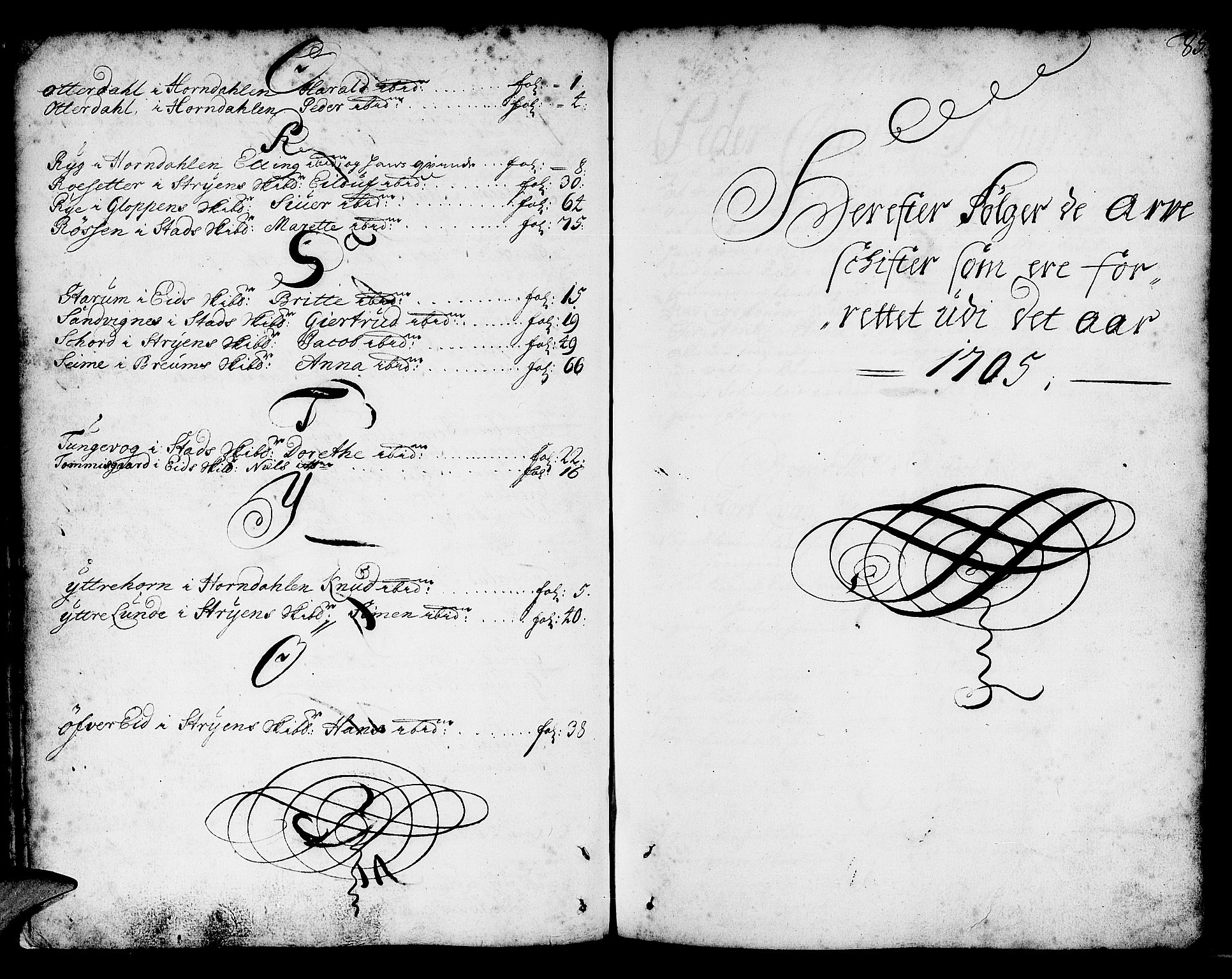 Nordfjord sorenskriveri, AV/SAB-A-2801/1/04/04a/L0003: Skifteprotokollar, 1704-1706, p. 84b-85a