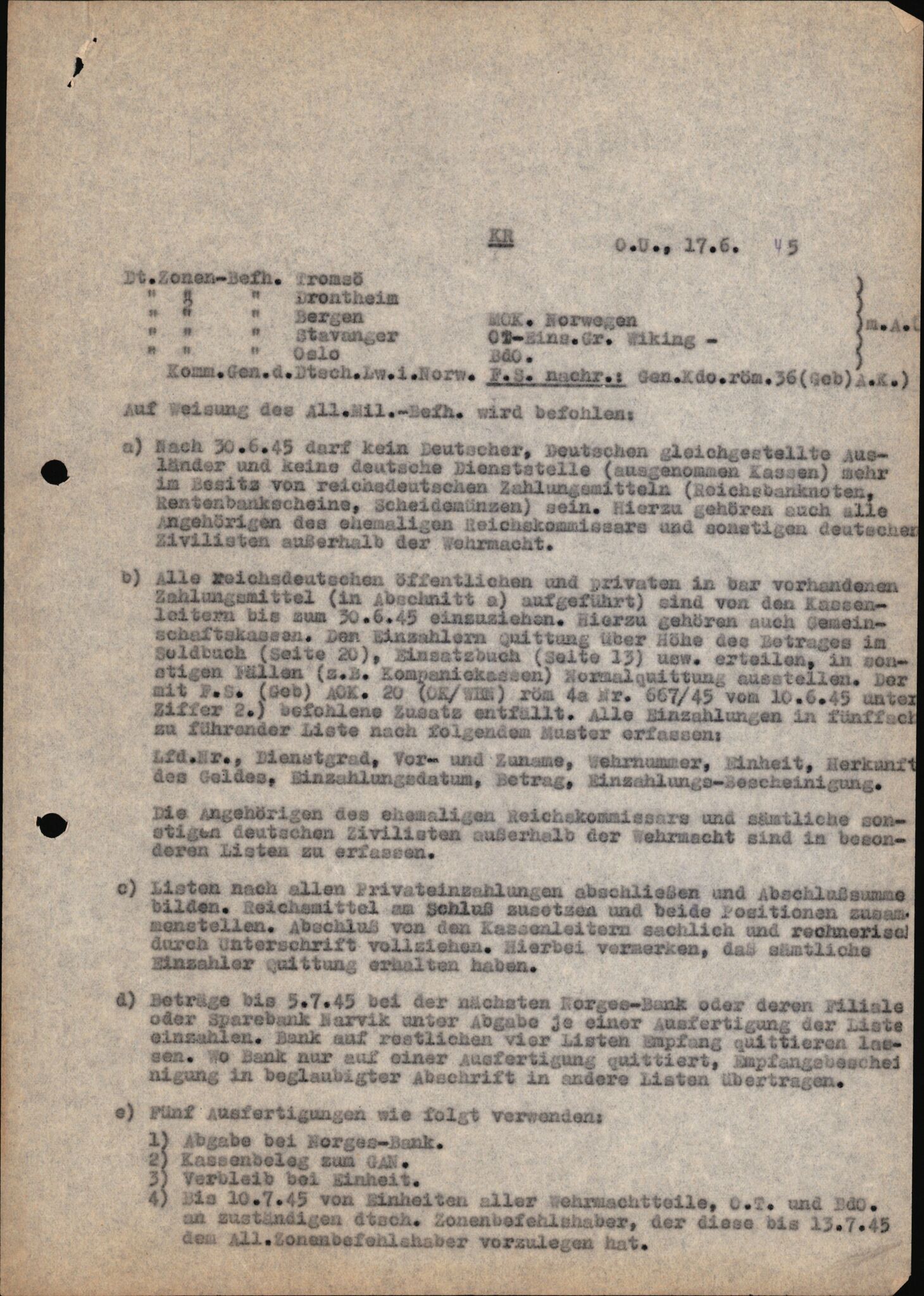 Forsvarets Overkommando. 2 kontor. Arkiv 11.4. Spredte tyske arkivsaker, AV/RA-RAFA-7031/D/Dar/Darc/L0017: FO.II, 1945, p. 1147