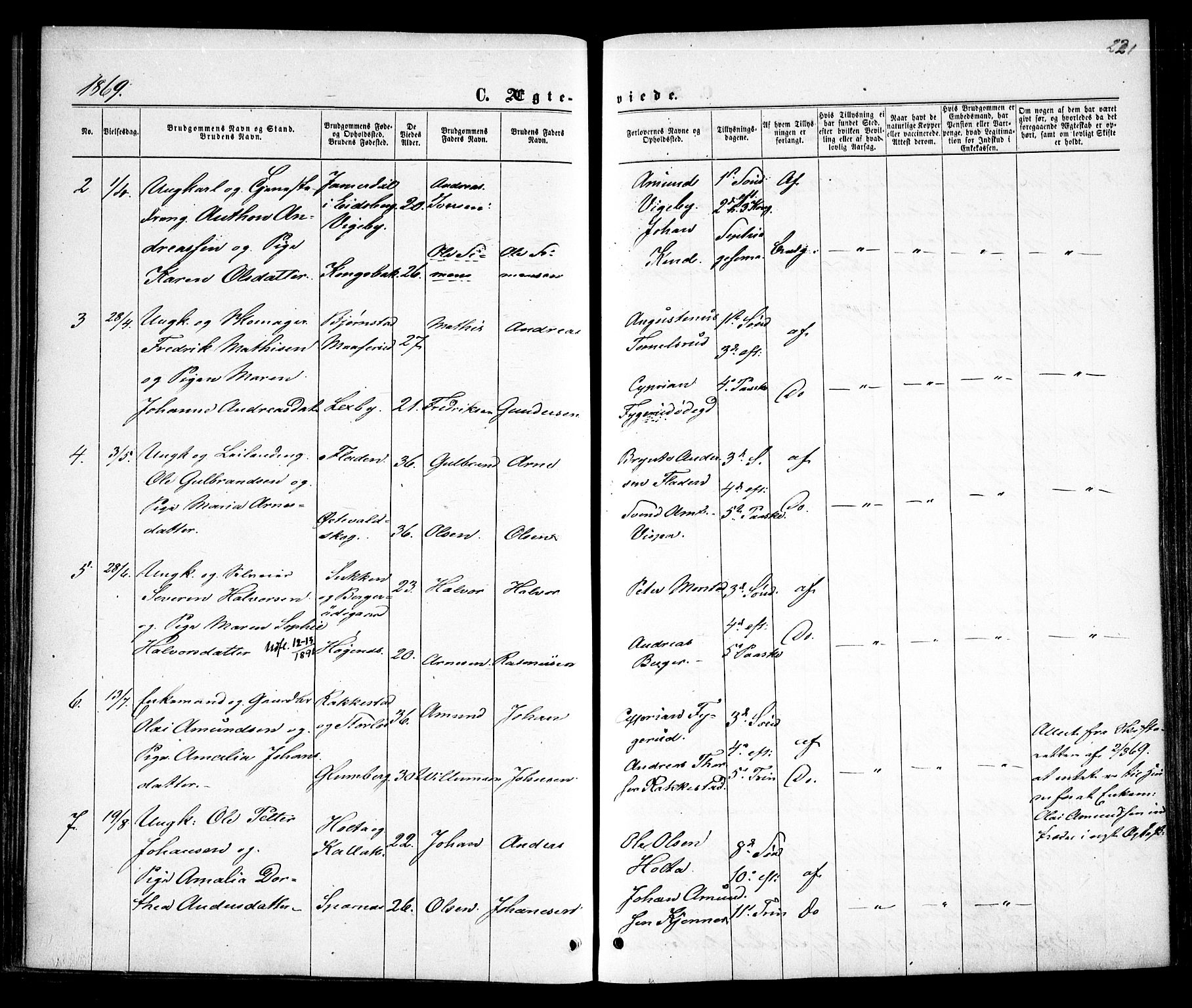 Rødenes prestekontor Kirkebøker, AV/SAO-A-2005/F/Fa/L0008: Parish register (official) no. I 8, 1869-1879, p. 221