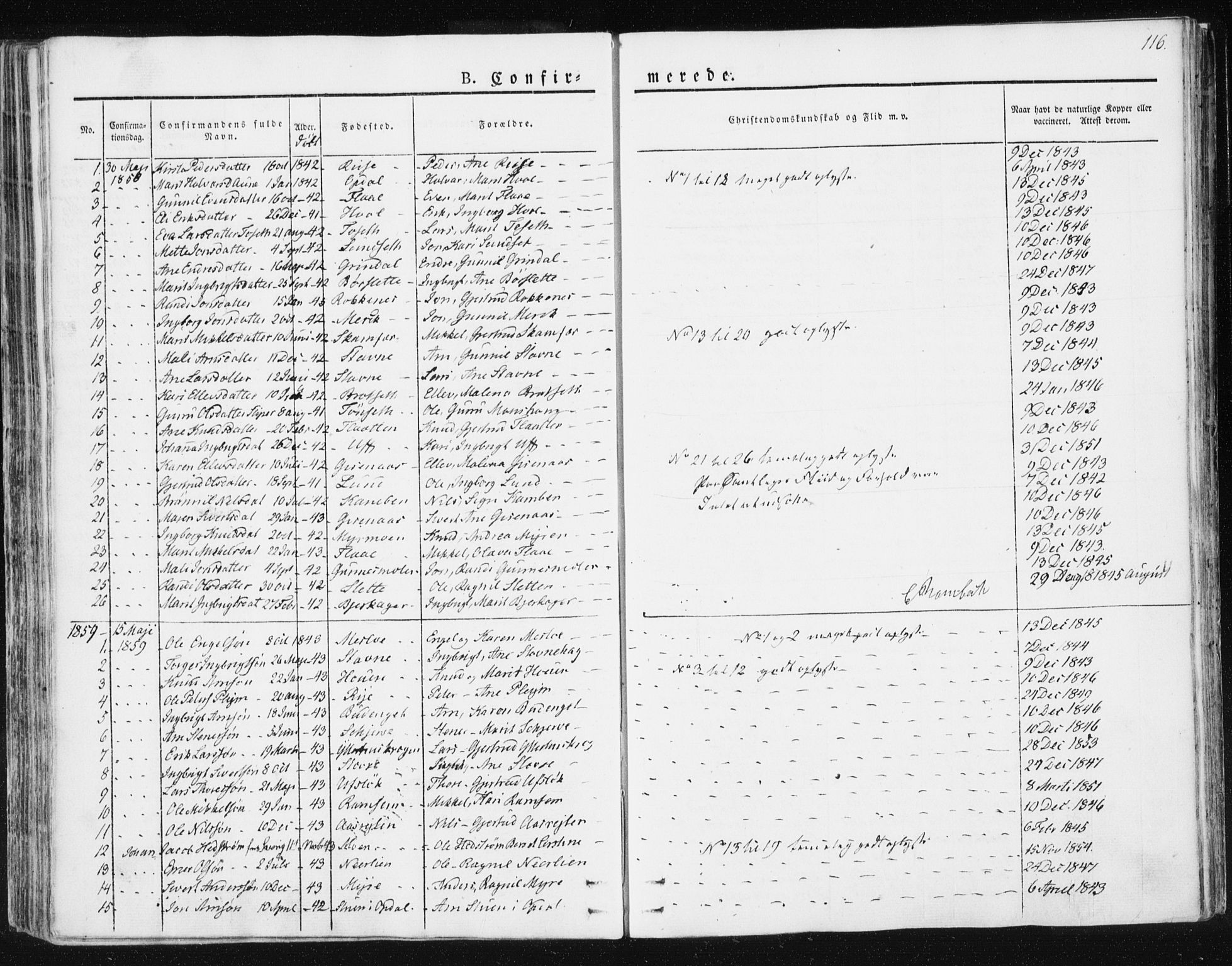 Ministerialprotokoller, klokkerbøker og fødselsregistre - Sør-Trøndelag, SAT/A-1456/674/L0869: Parish register (official) no. 674A01, 1829-1860, p. 116
