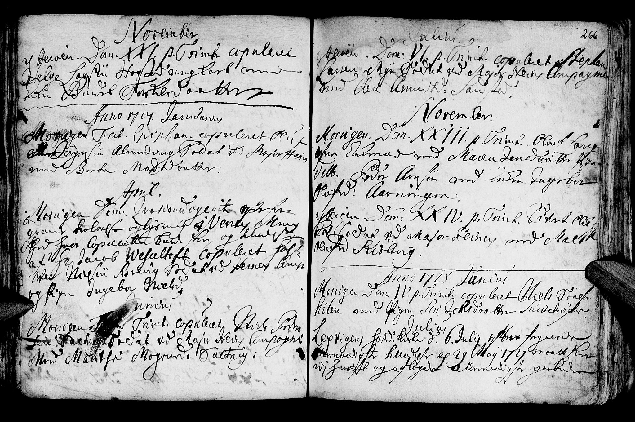 Ministerialprotokoller, klokkerbøker og fødselsregistre - Nord-Trøndelag, SAT/A-1458/722/L0215: Parish register (official) no. 722A02, 1718-1755, p. 266