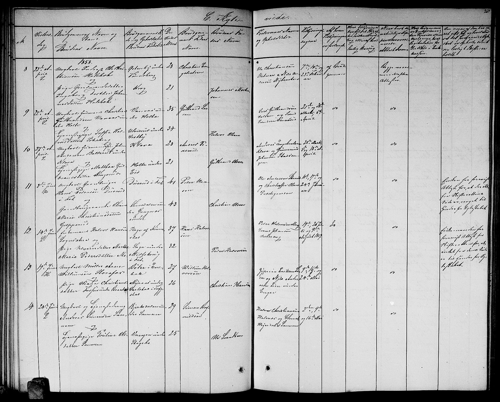 Høland prestekontor Kirkebøker, AV/SAO-A-10346a/G/Ga/L0004: Parish register (copy) no. I 4, 1854-1862, p. 267