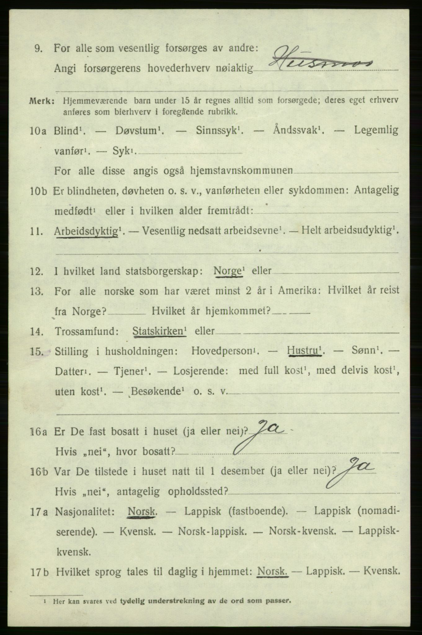 SATØ, 1920 census for Vardø rural district, 1920, p. 2825