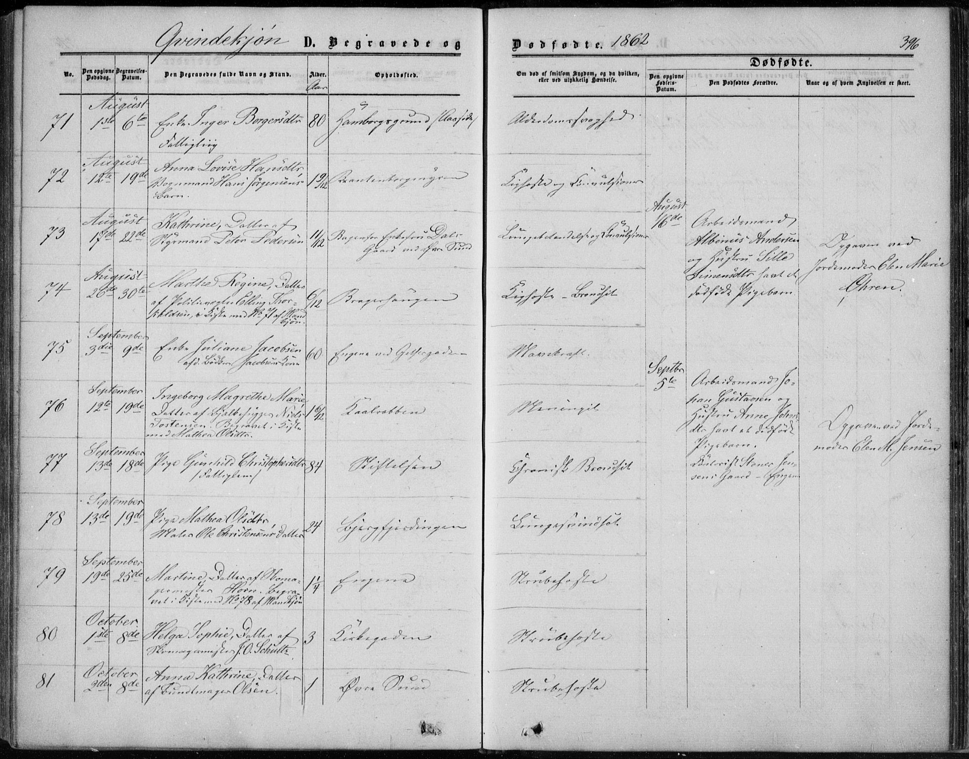 Bragernes kirkebøker, AV/SAKO-A-6/F/Fb/L0003: Parish register (official) no. II 3, 1860-1868, p. 396