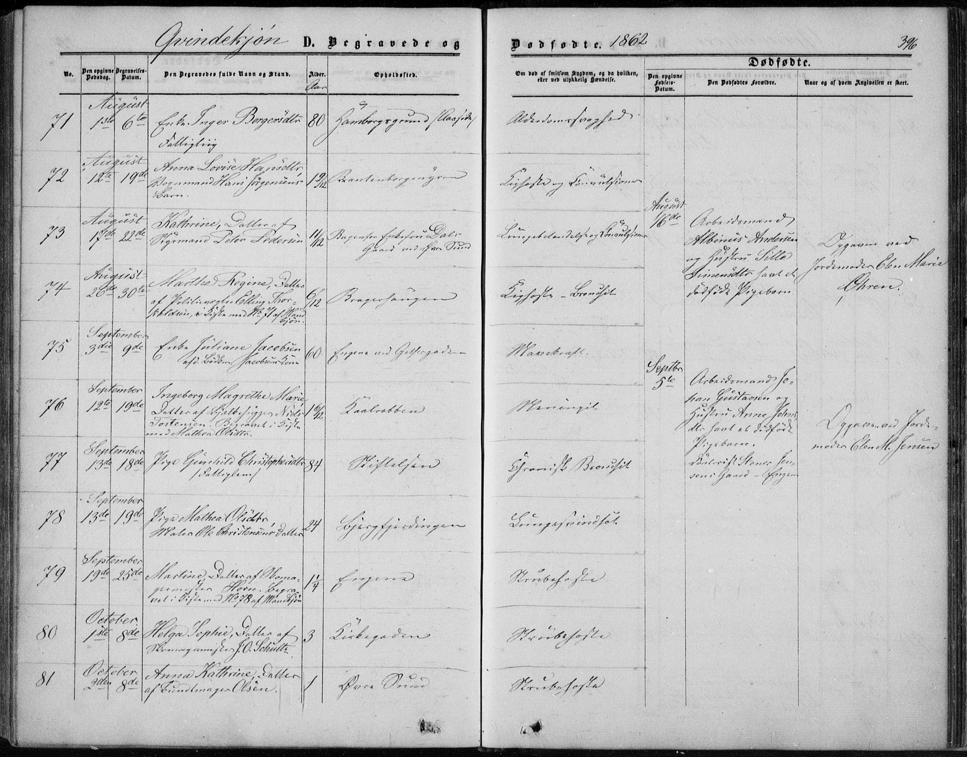 Bragernes kirkebøker, AV/SAKO-A-6/F/Fb/L0003: Parish register (official) no. II 3, 1860-1868, p. 396