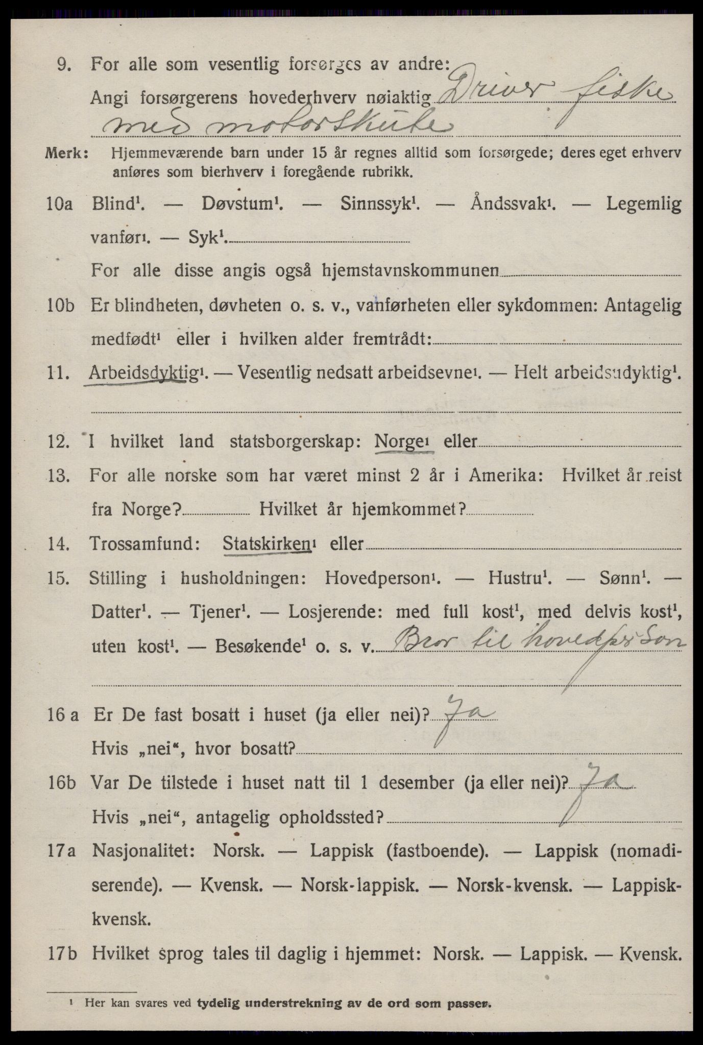 SAT, 1920 census for Jøssund, 1920, p. 3933