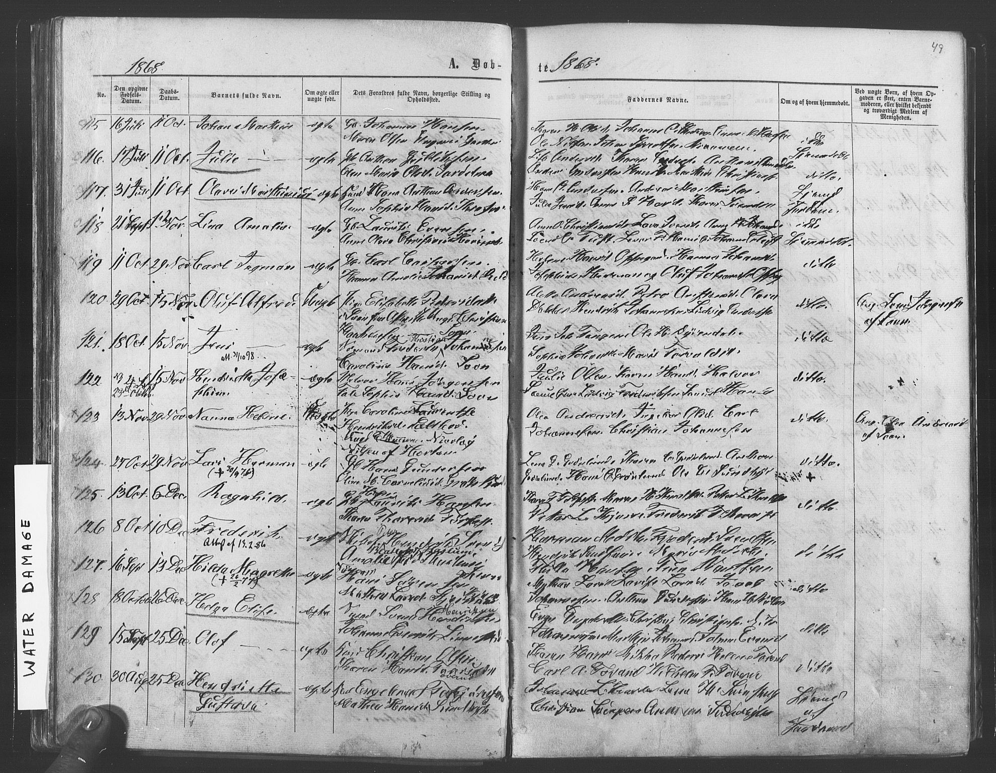 Vestby prestekontor Kirkebøker, SAO/A-10893/F/Fa/L0008: Parish register (official) no. I 8, 1863-1877, p. 49