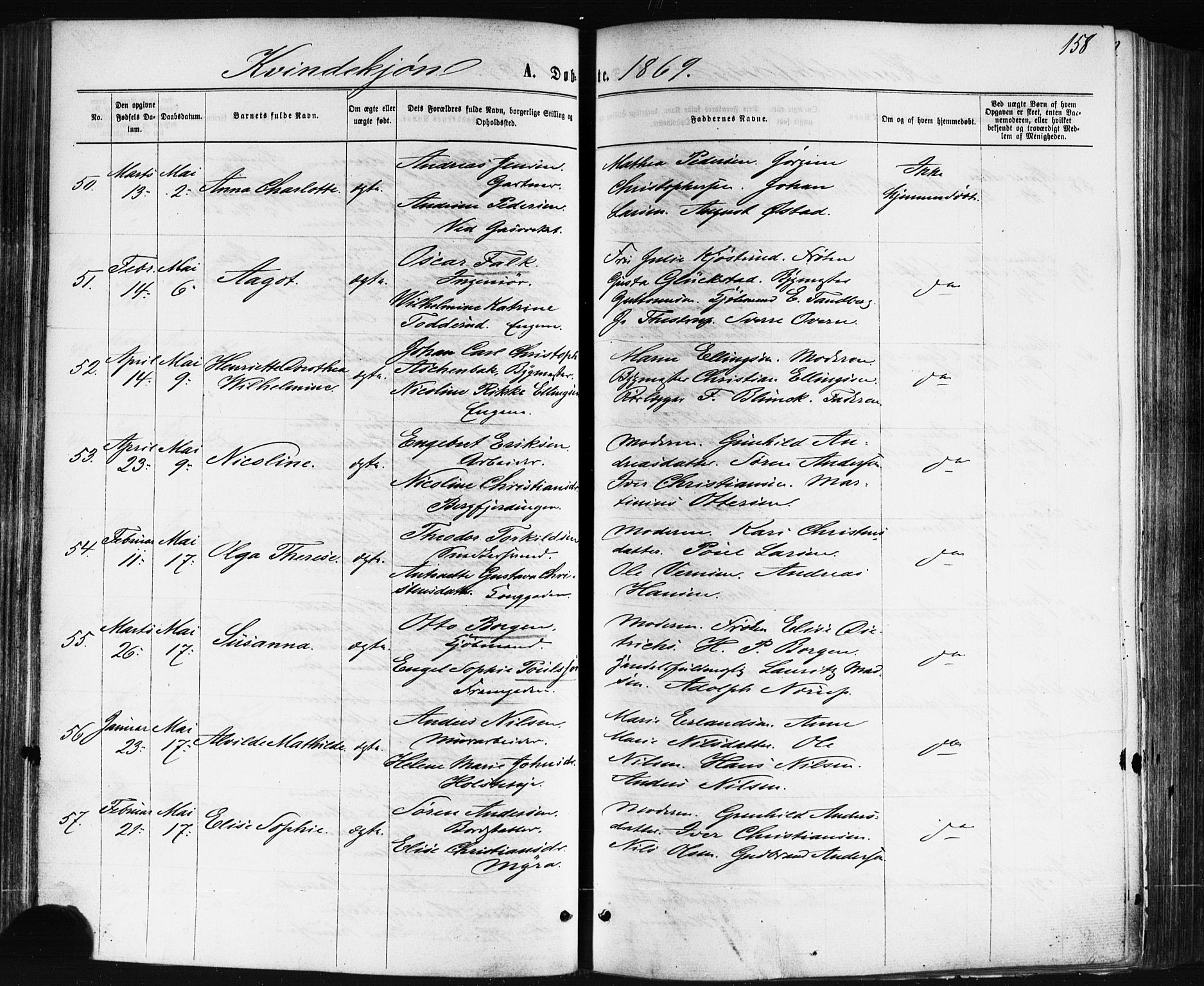 Bragernes kirkebøker, AV/SAKO-A-6/F/Fb/L0004: Parish register (official) no. II 4, 1869-1875, p. 158