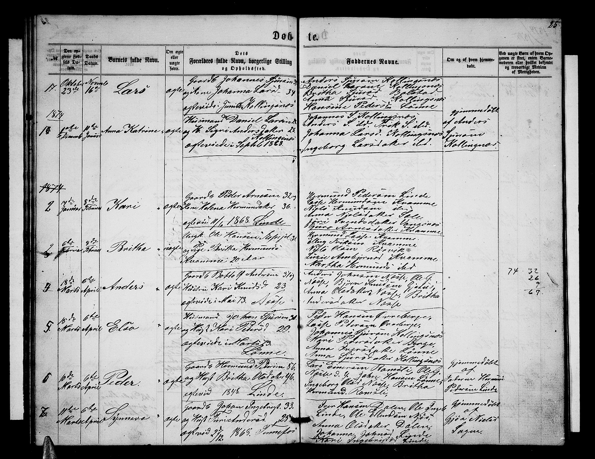 Balestrand sokneprestembete, AV/SAB-A-79601/H/Hab/Habc/L0001: Parish register (copy) no. C 1, 1857-1877, p. 25