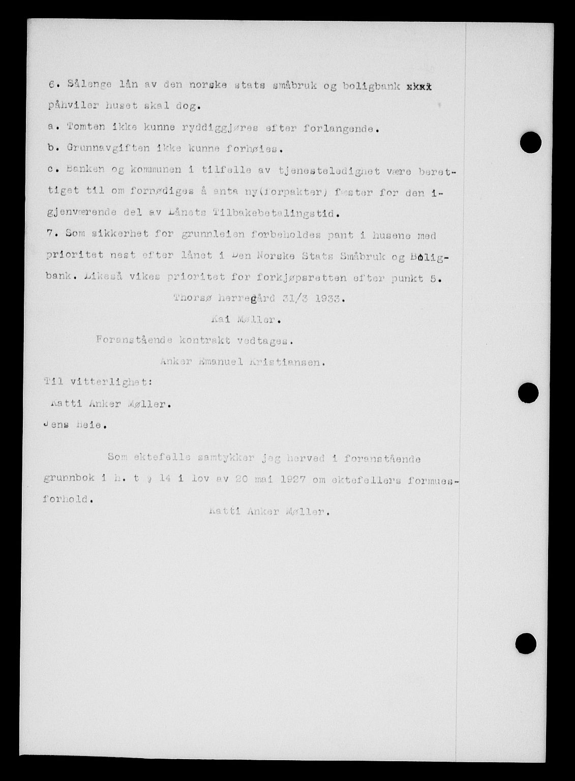 Tune sorenskriveri, AV/SAO-A-10470/G/Gb/Gbb/L0004: Mortgage book no. II 20-24, 1933-1935, Deed date: 20.10.1933