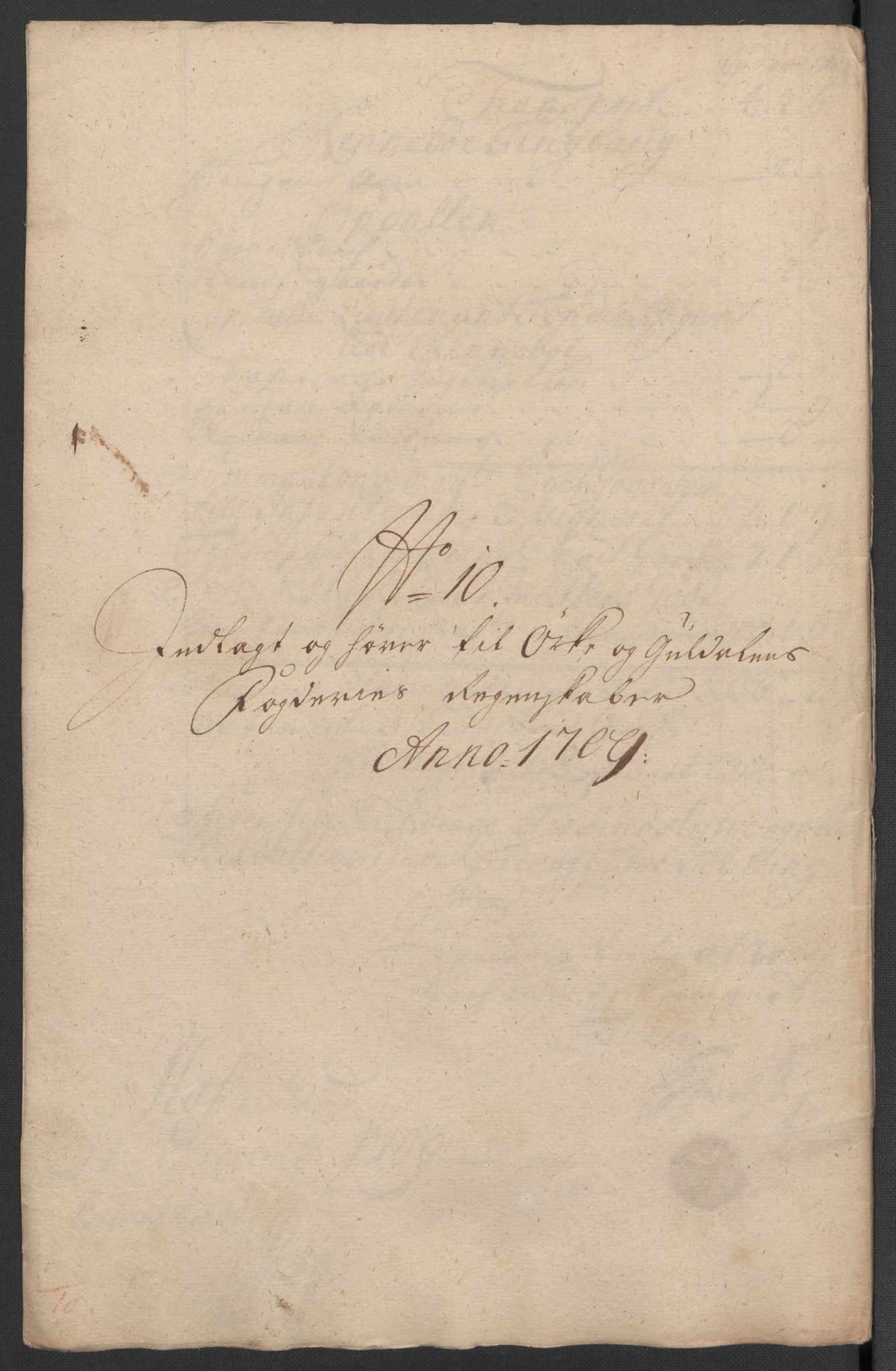 Rentekammeret inntil 1814, Reviderte regnskaper, Fogderegnskap, RA/EA-4092/R60/L3959: Fogderegnskap Orkdal og Gauldal, 1709, p. 173
