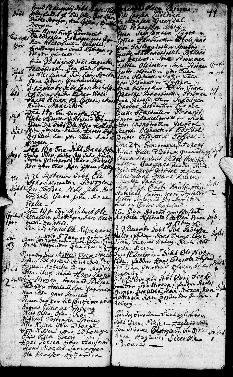 Os sokneprestembete, AV/SAB-A-99929: Parish register (official) no. A 2, 1723-1758, p. 44